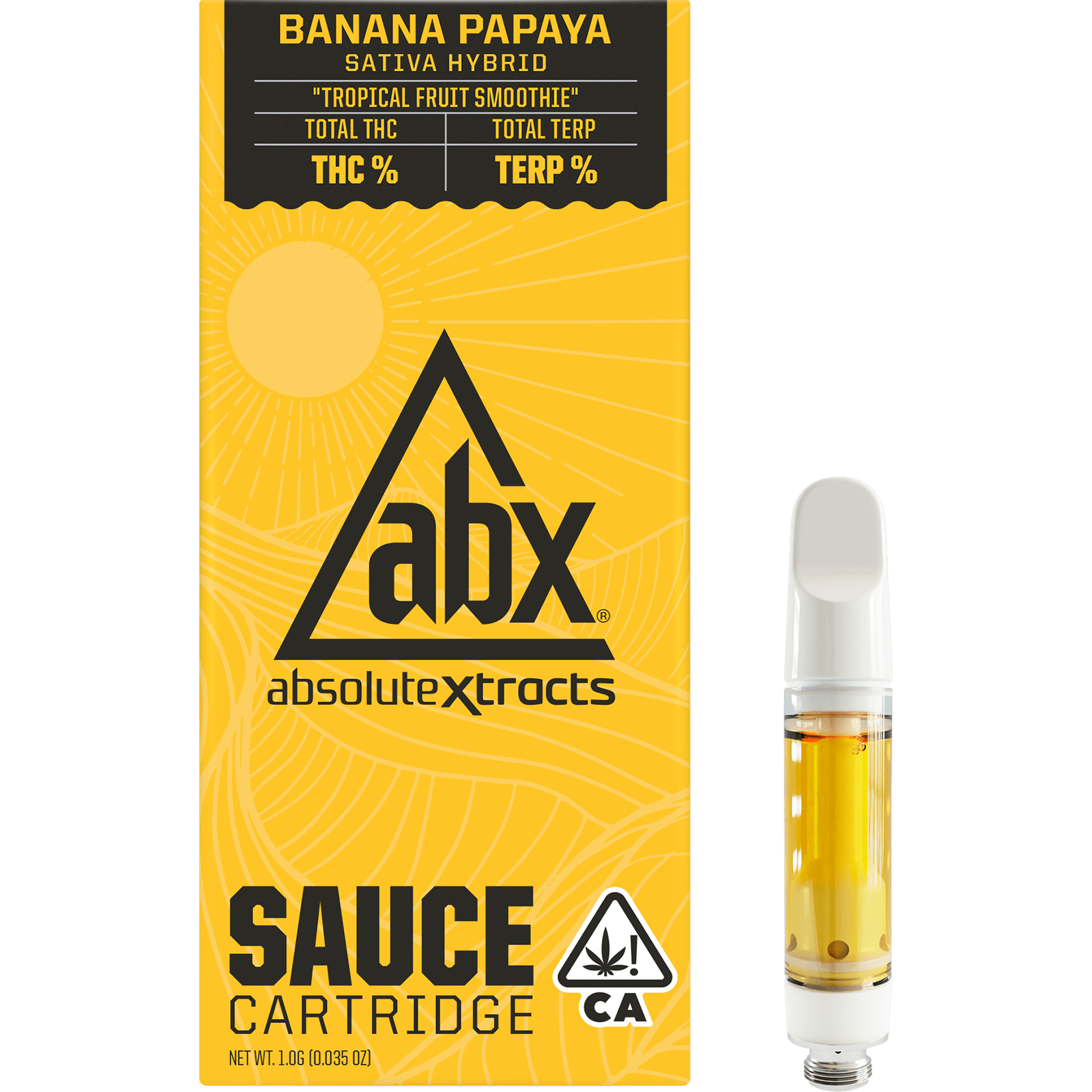 ABX AbsoluteXtracts ABX Banana Papaya Sauce Cartridge 1g Leafly