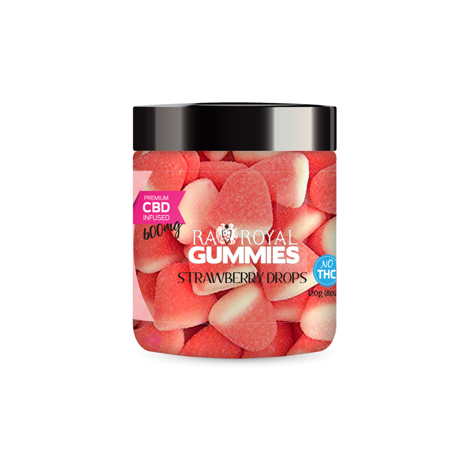RA Royal R.A. Royal Gummies CBD Strawberry Drop Gummy Jar (600 MG
