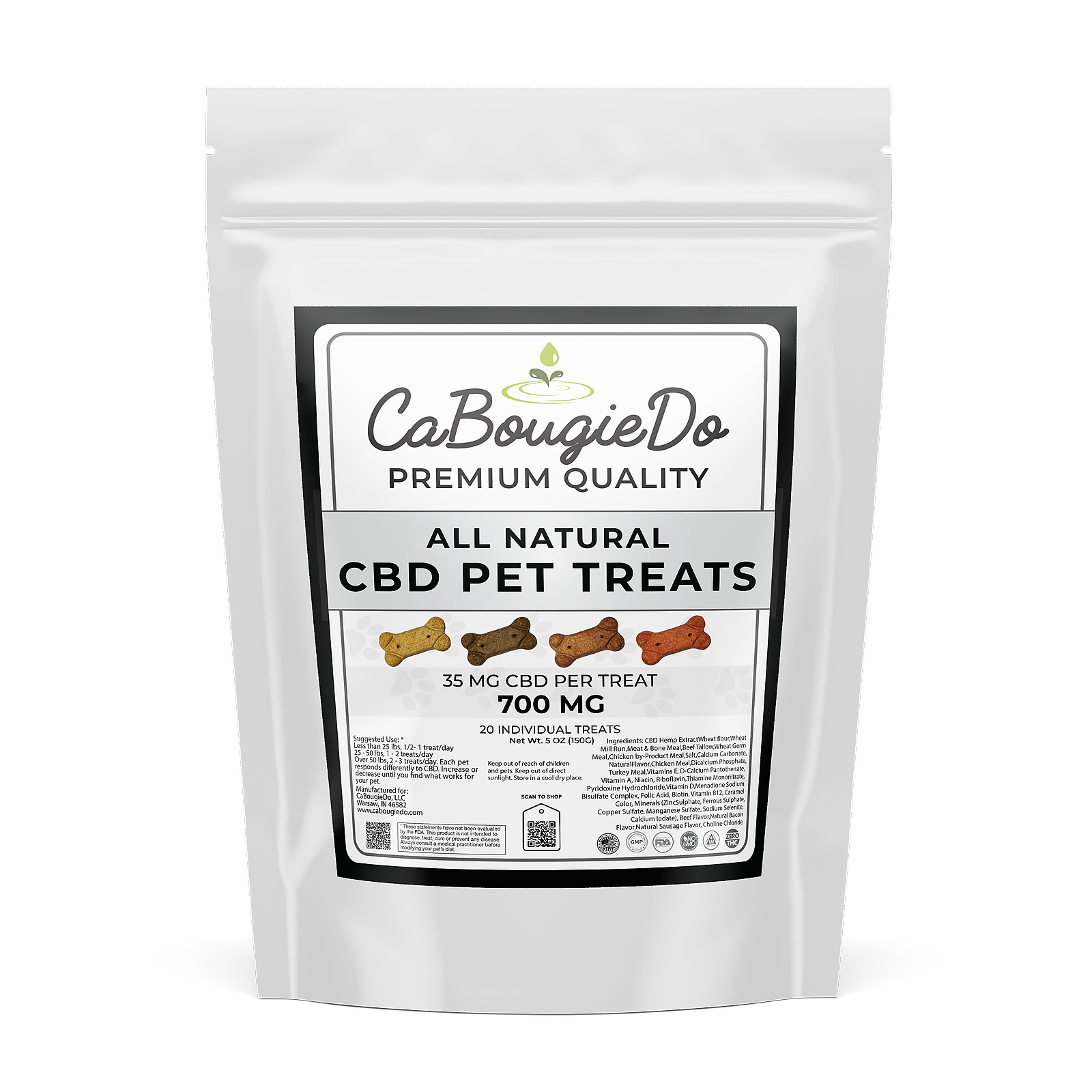 CaBougieDo LLC All Natural CBD Pet Treats with 700 MG THC Free CBD (35