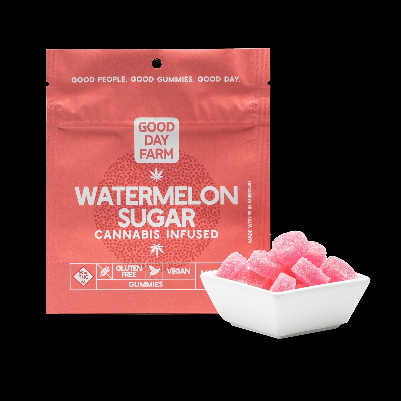 Good Day Farm Night Night Gummies Good Day Farm: Watermelon Sugar Gummies 100mg 10-pack | Leafly