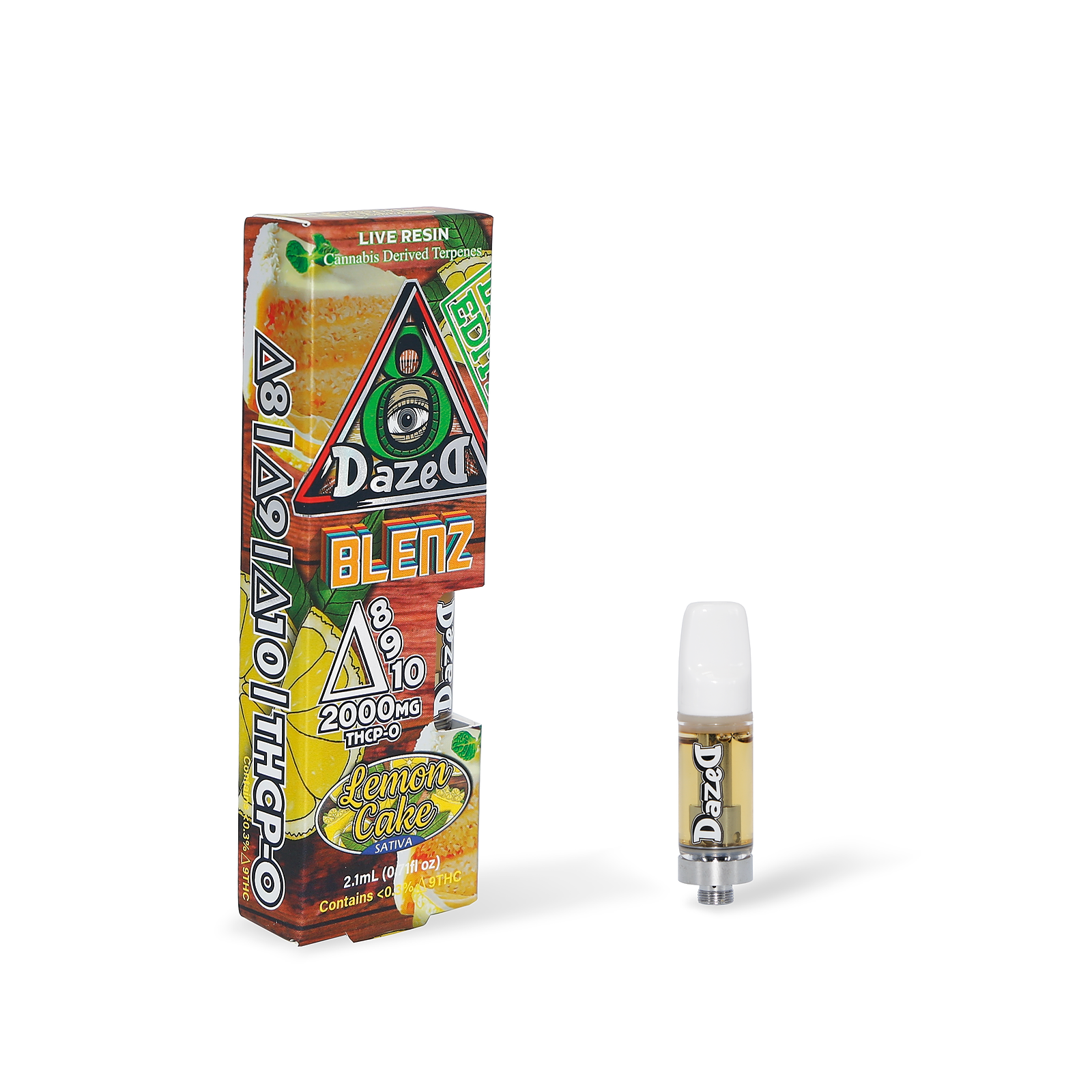 DazeD8 Lemon Cake Delta (D8, D9, D10, THCPO) Blenz Live Resin