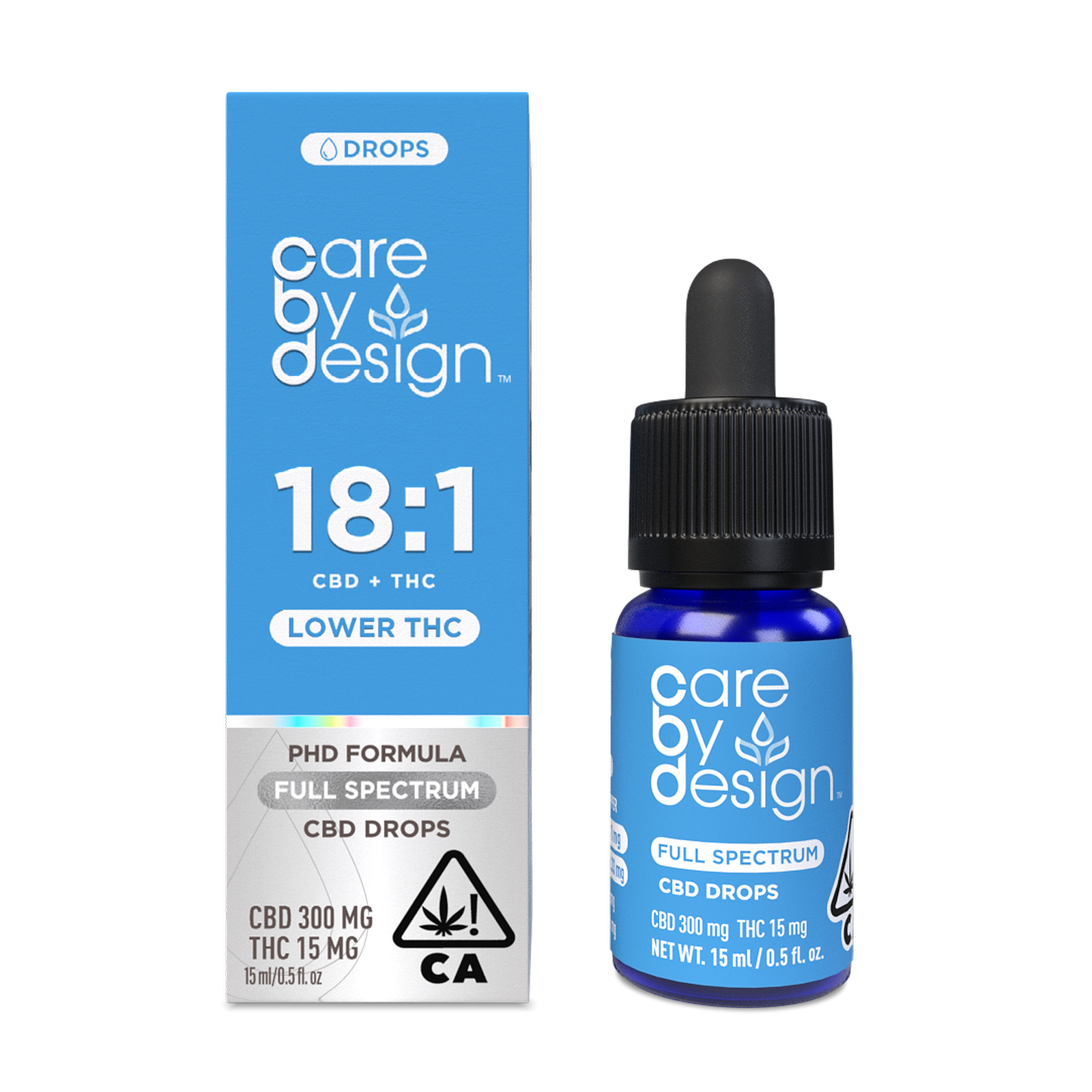 CARE BY DESIGN 18:1 CBD:THC DROPS| 15ML