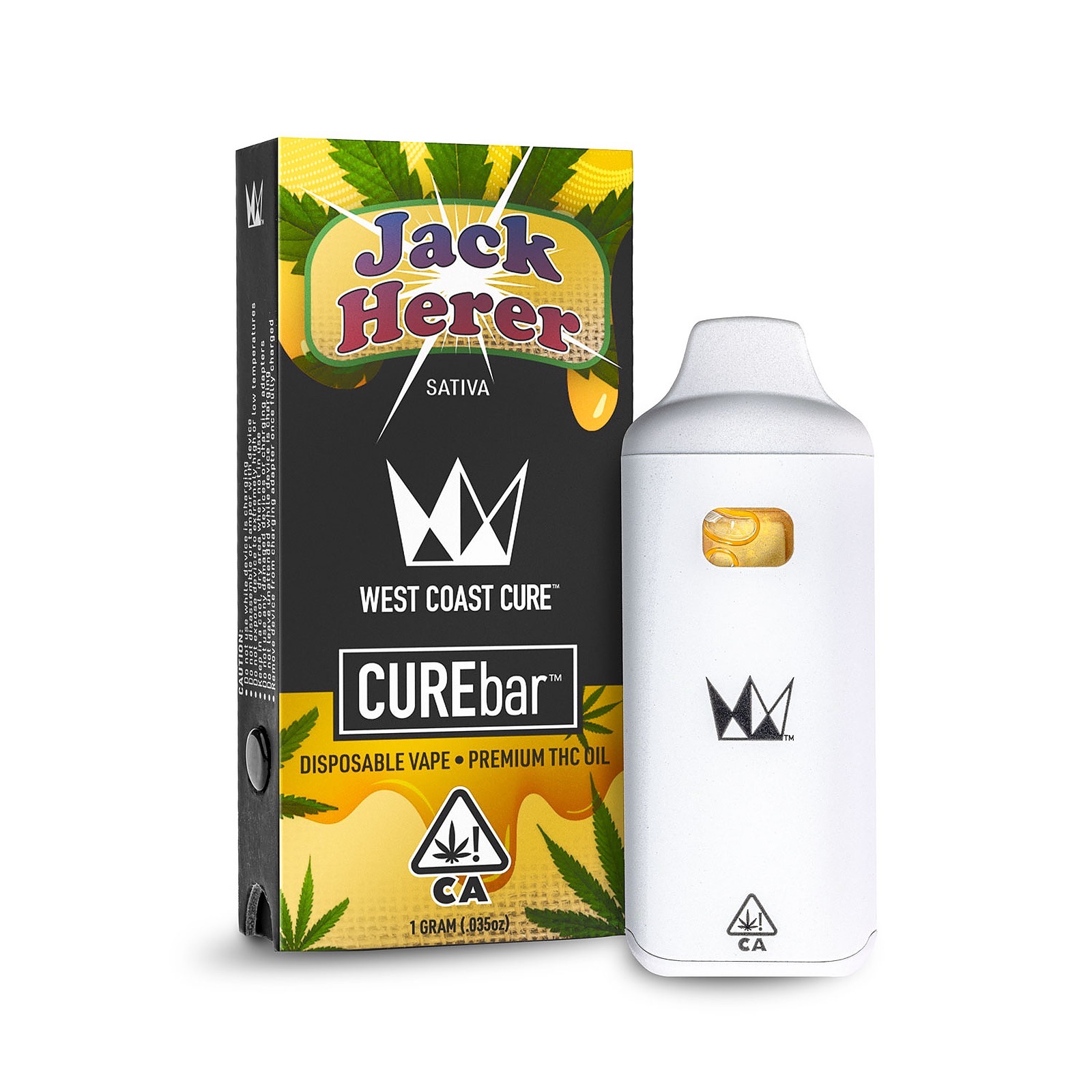 West Coast Cure: Jack Herer Disposable CUREbar - 1G | Leafly