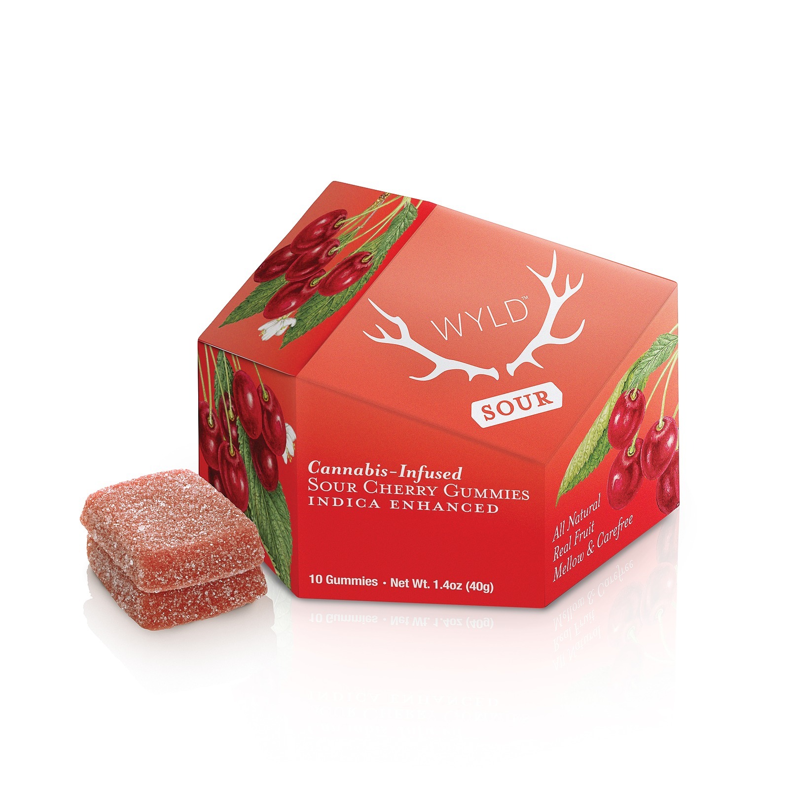 Wyld — Sour Cherry Indica Enhanced Gummies - 40 g