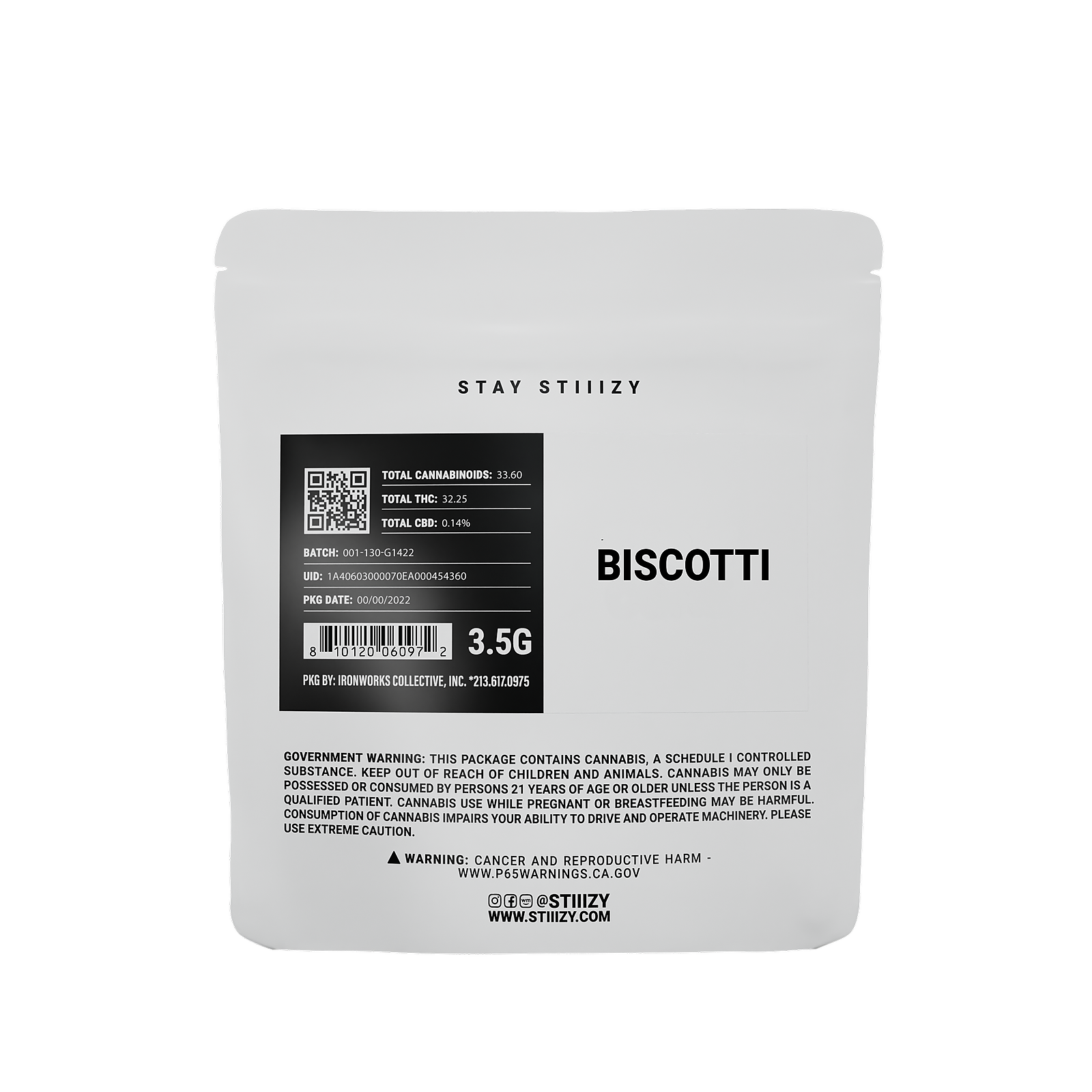 STIIIZY BISCOTTI WHITE LABEL 3.5G Leafly