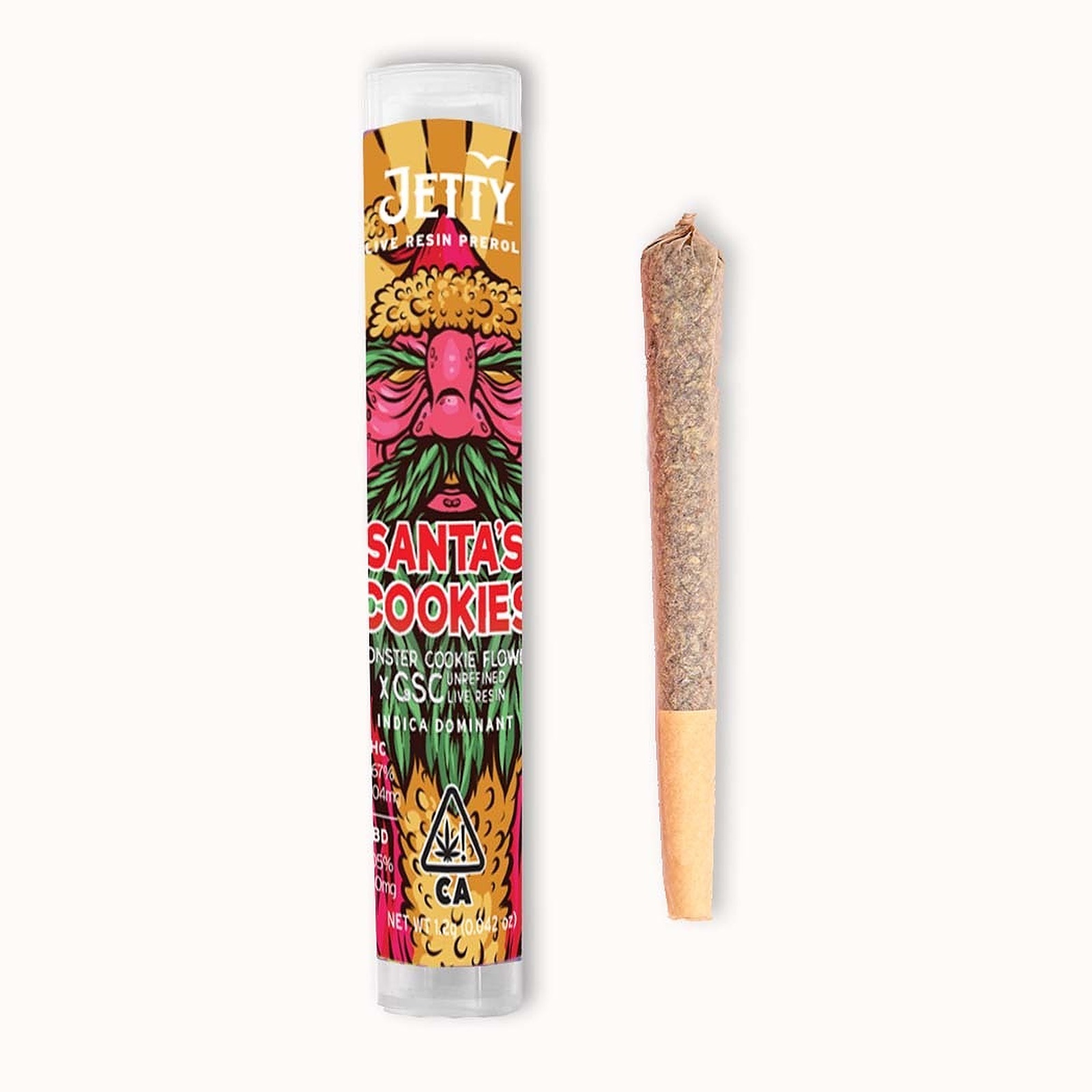 Jetty Extracts Santa's Cookies UNREFINED Live Resin Infused Preroll