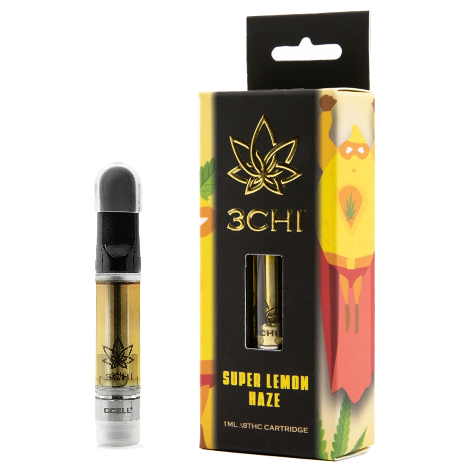 3CHI: Delta 8 THC Vape Cartridge - Super Lemon Haze (CDT) - 1ml