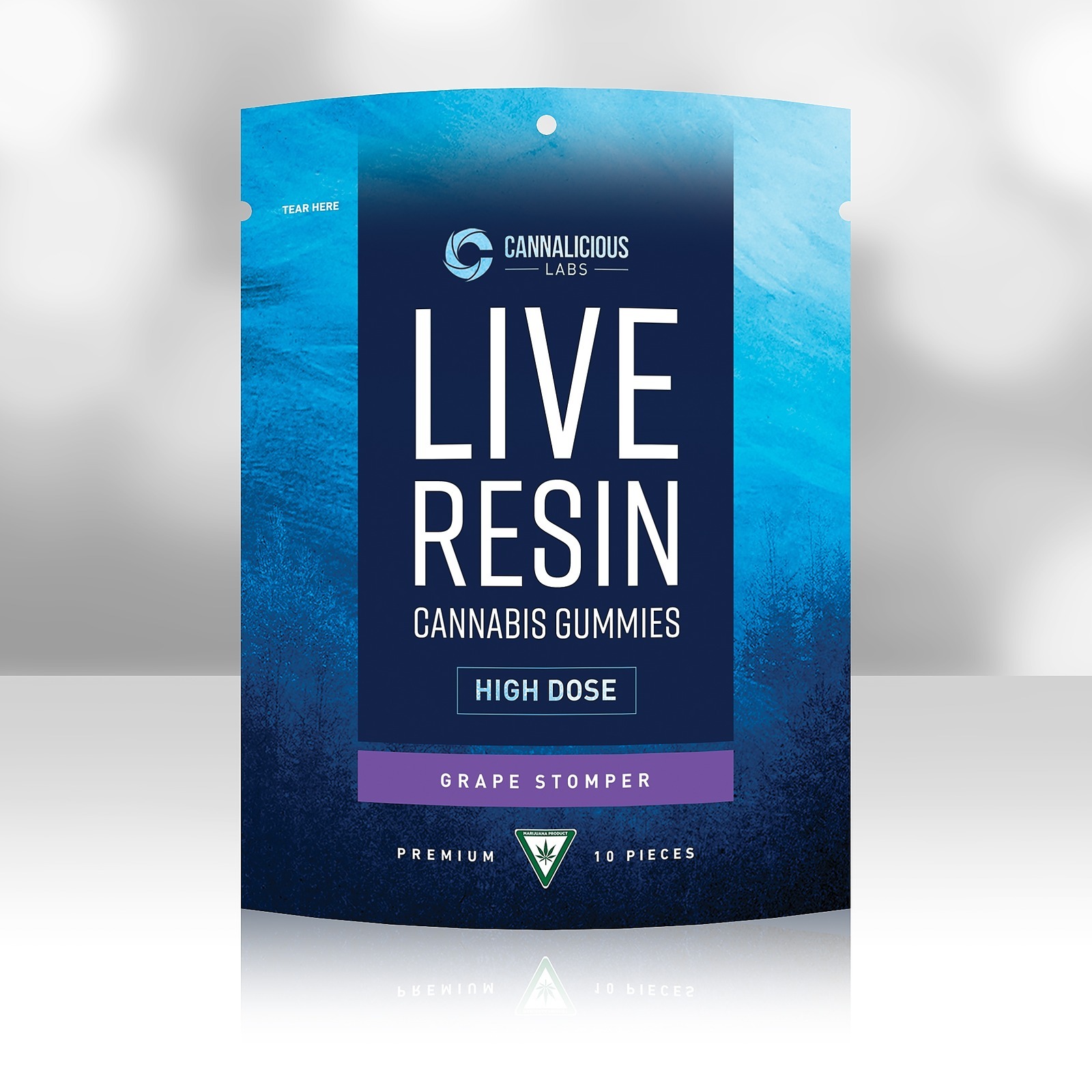 Cannalicious Labs Live Resin Gummy Grape Stomper High Dose Leafly