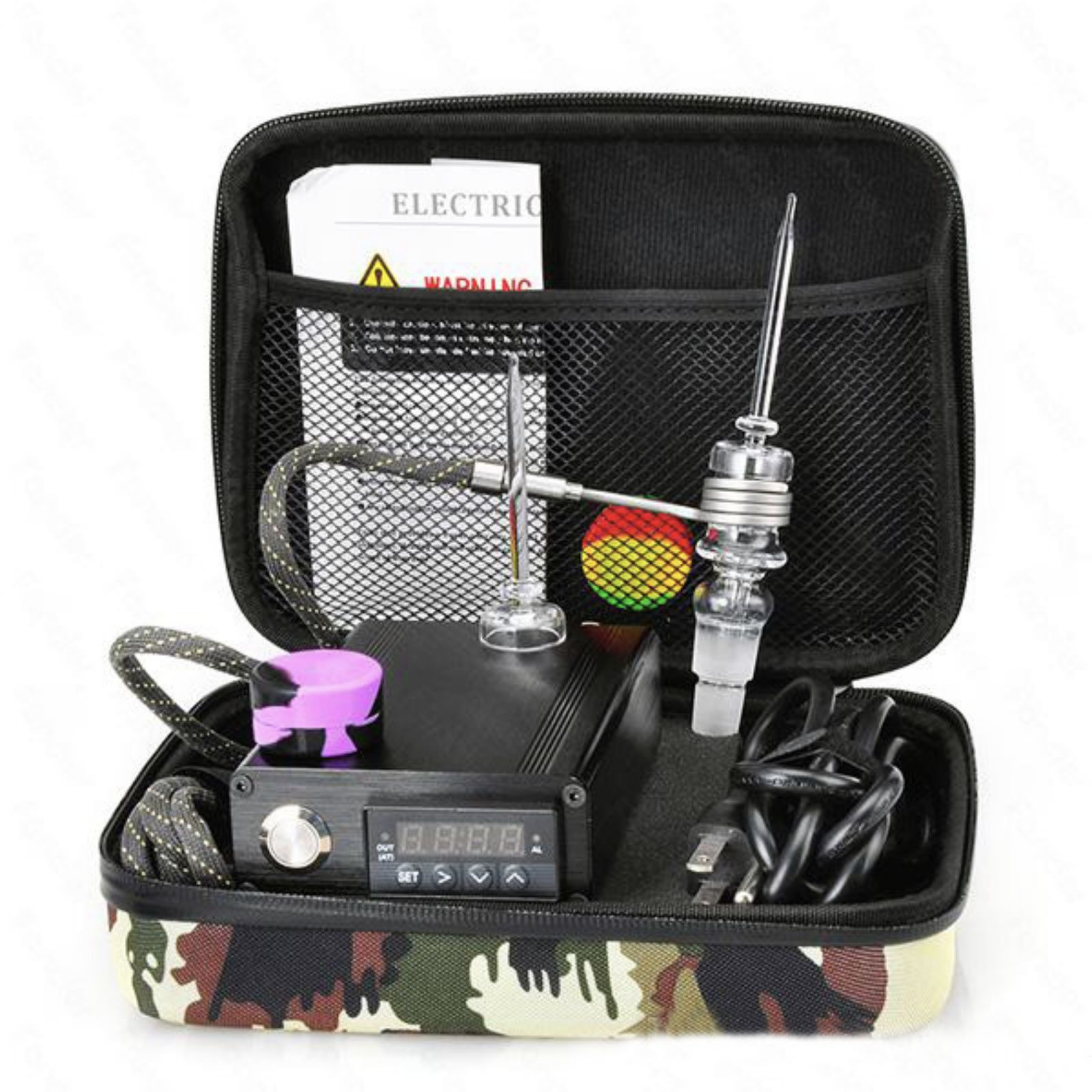 Electronic Enail Dab Kit [Complete Dab Kit] - Mr. Purple - Glass Water  Pipes, Bongs, RAW Cones/Papers, And Much More