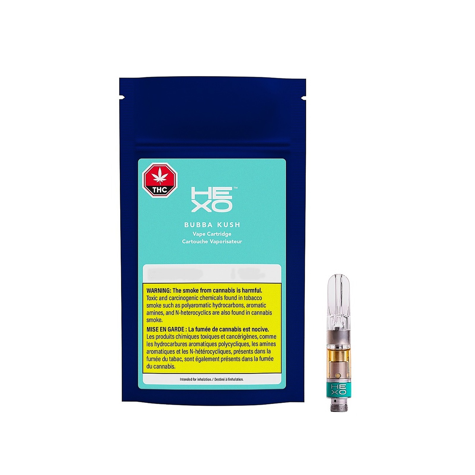 HEXO Bubba Kush Vape Cartridge Leafly