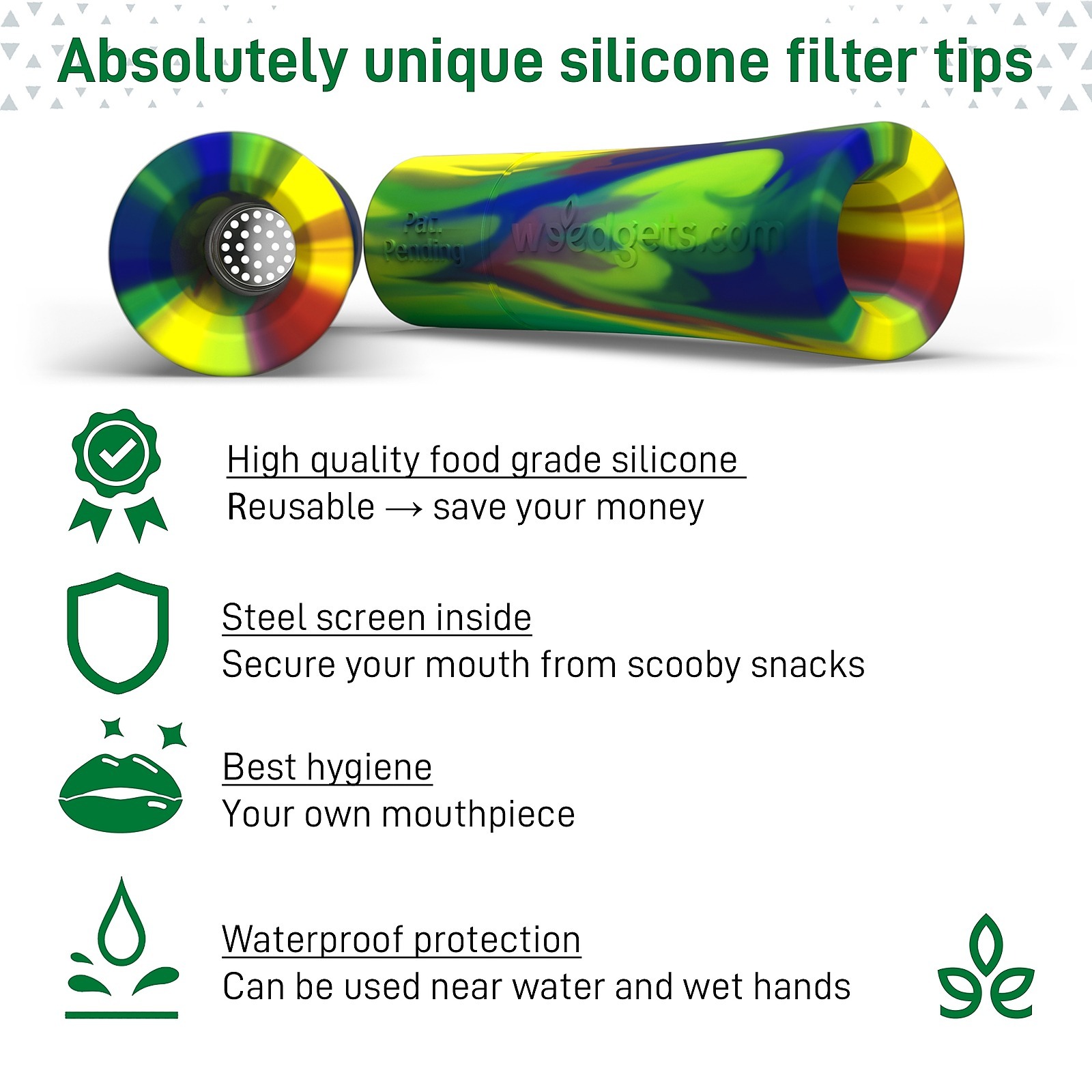 Weedgets  Silicone Filter Tips Variety 4 Pack