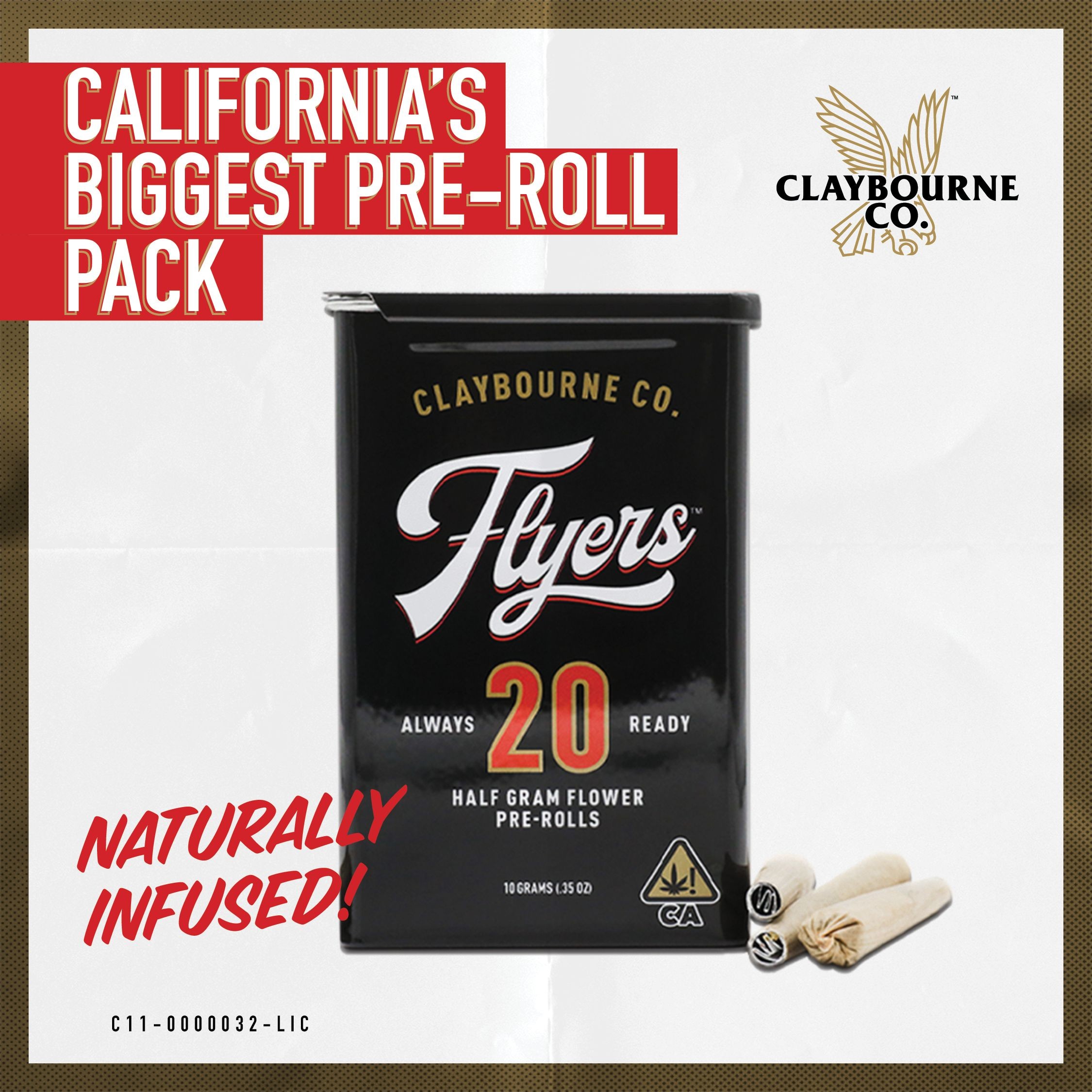 King Louis OG Triple Infused Flyers Pre-Roll 5pk by Claybourne Co.