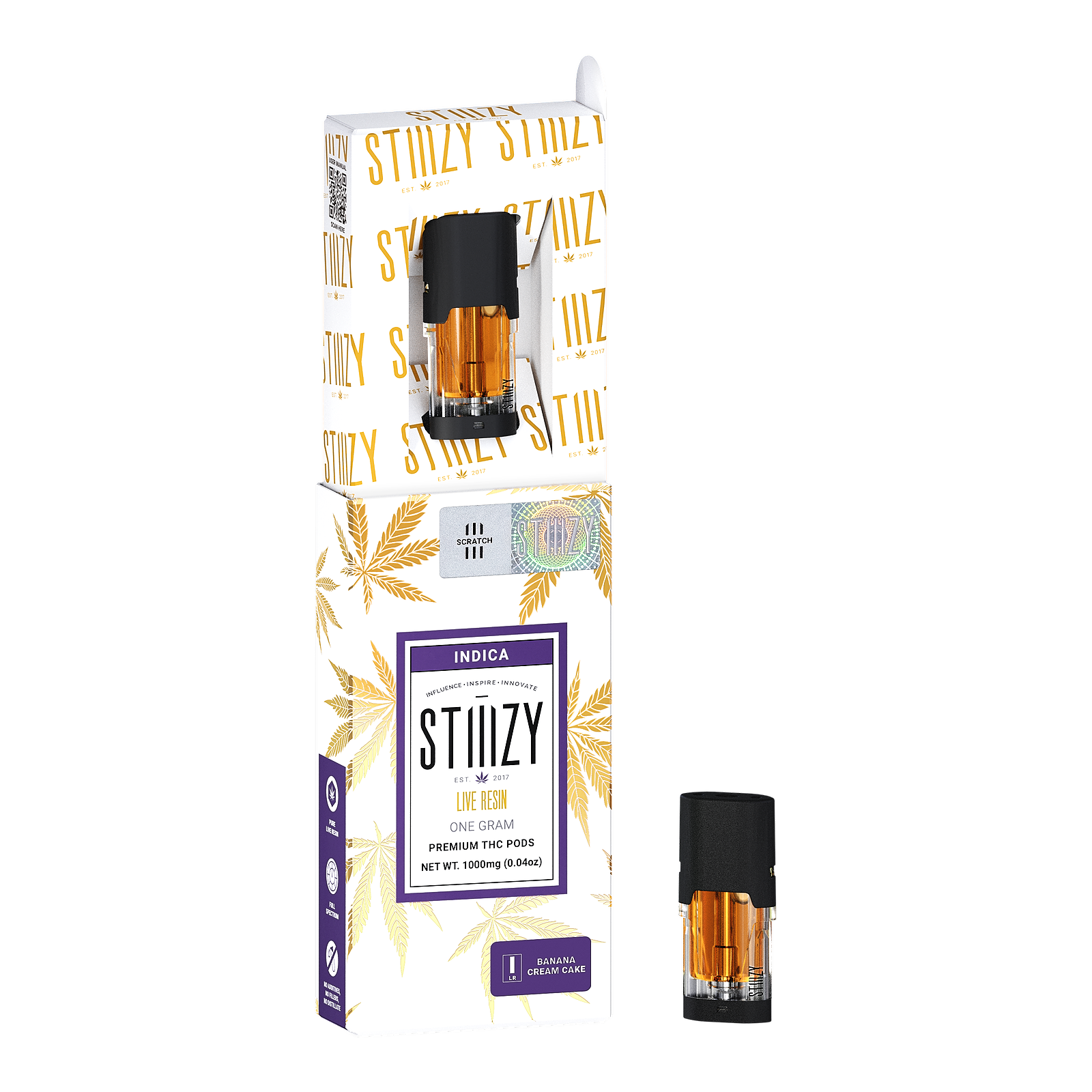 STIIIZY BANANA CREAM CAKE LIVE RESIN POD 1G Leafly