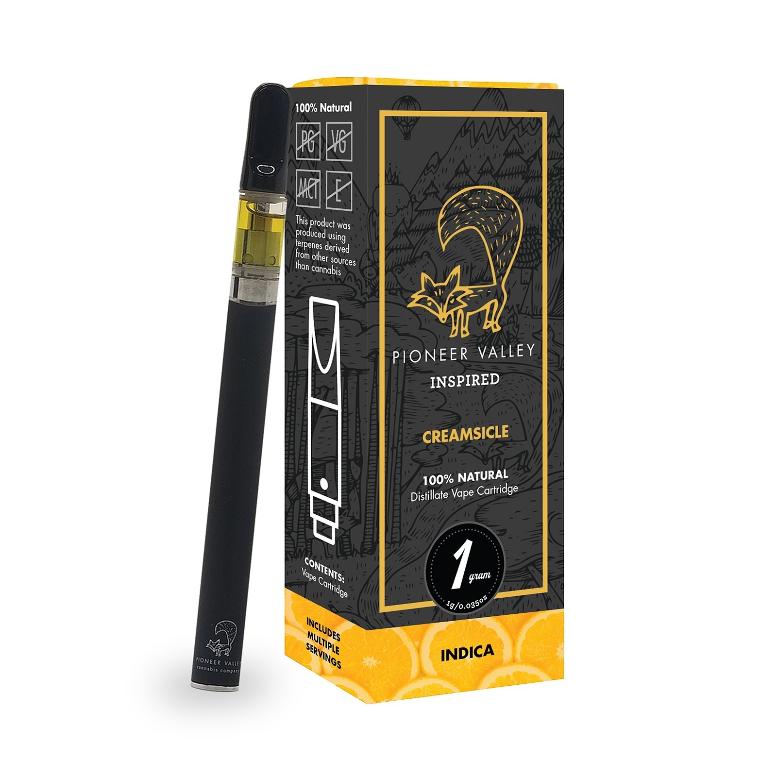 Pioneer Valley Cannabis, Co. Creamsicle Vape Cartridge 1000mg Leafly