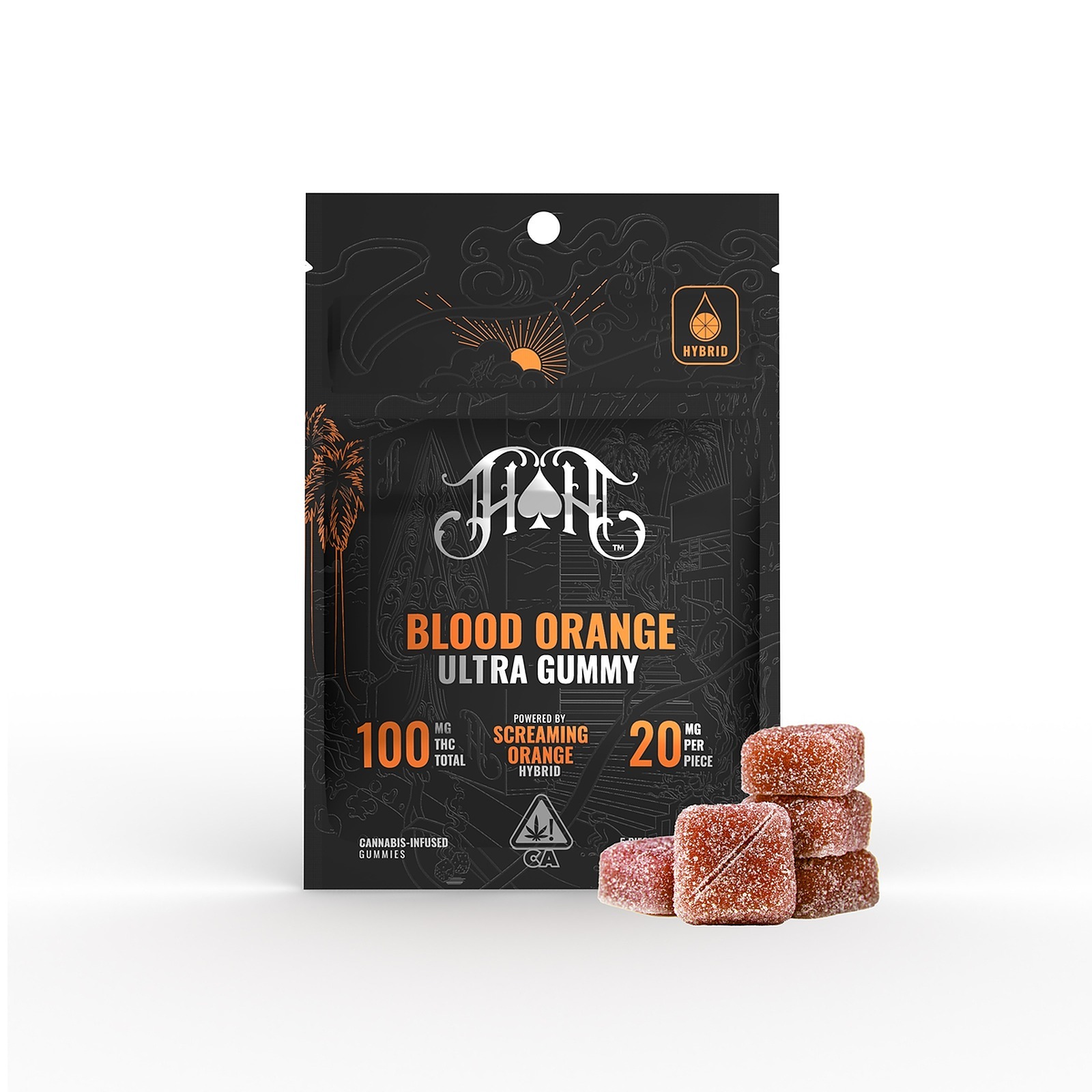 Heavy Hitters: Blood Orange Ultra Gummy 100mg 5-pack (Hybrid) | Leafly