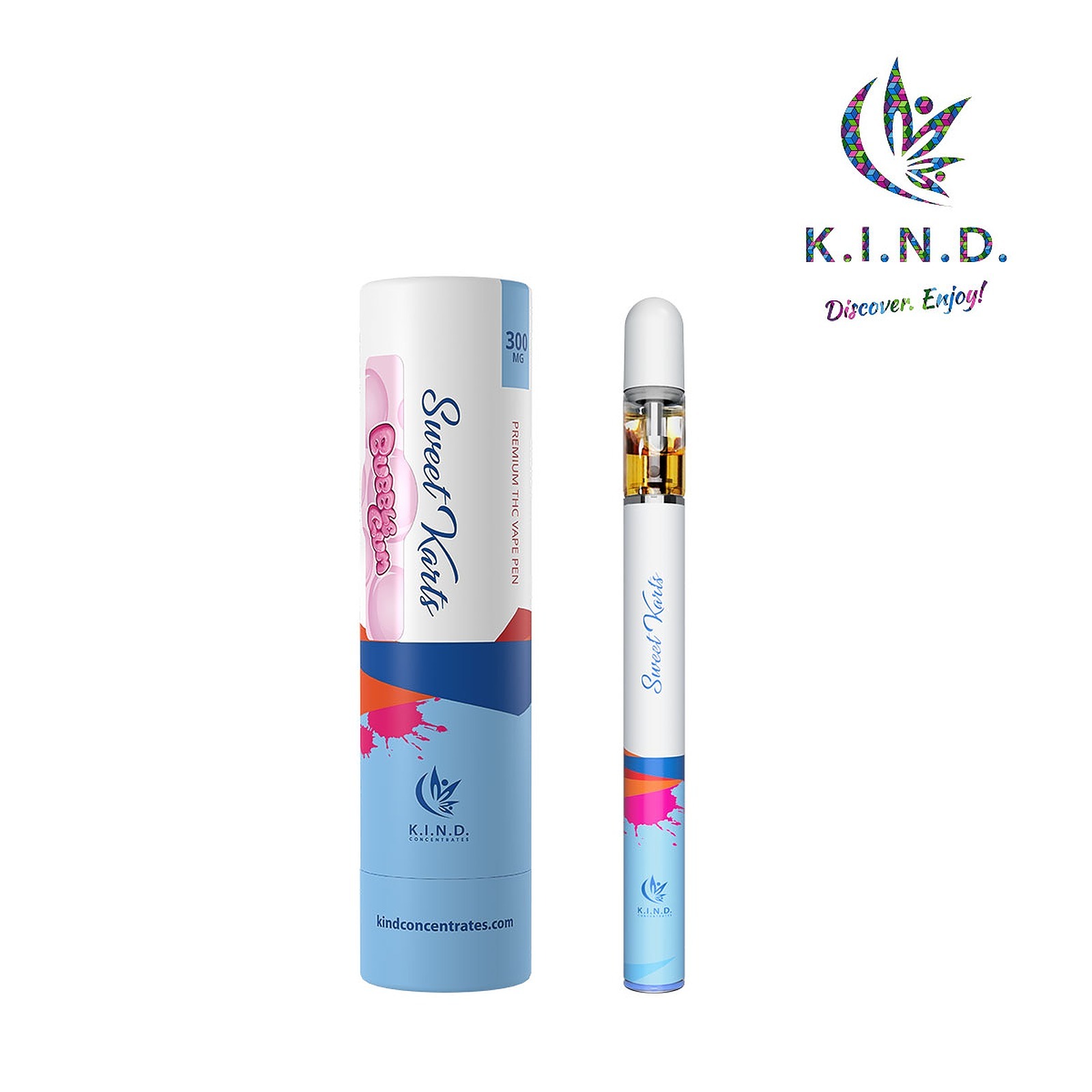 K.I.N.D. Concentrates K.I.N.D. Bubble Gum Sweet Karts Disposable Slim