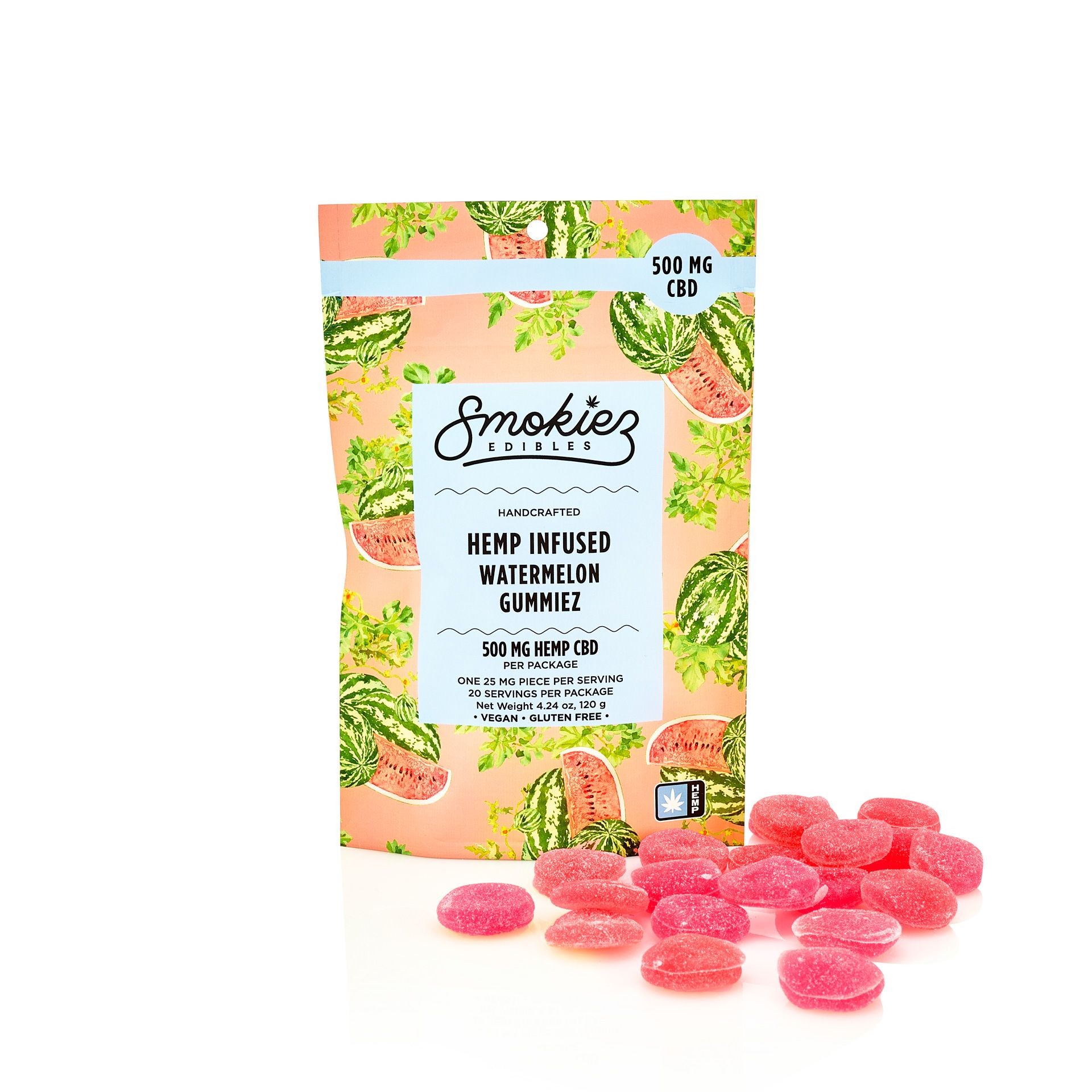 Smokiez Edibles Watermelon Gummiez 500mg CBD OR Leafly