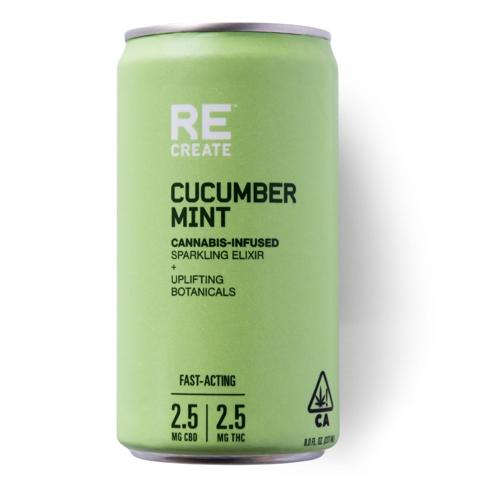 Cucumber Mint Beverage 2.5mg THC + 2.5mg CBD