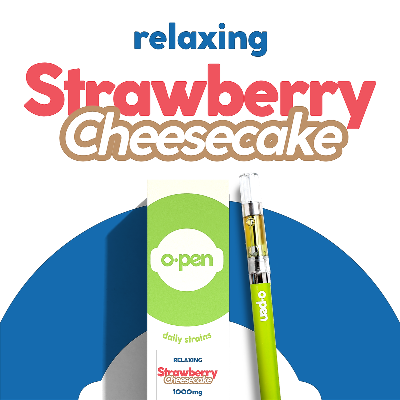O.pen O.pen Daily Strains Strawberry Cheesecake (Relaxing) 1000mg