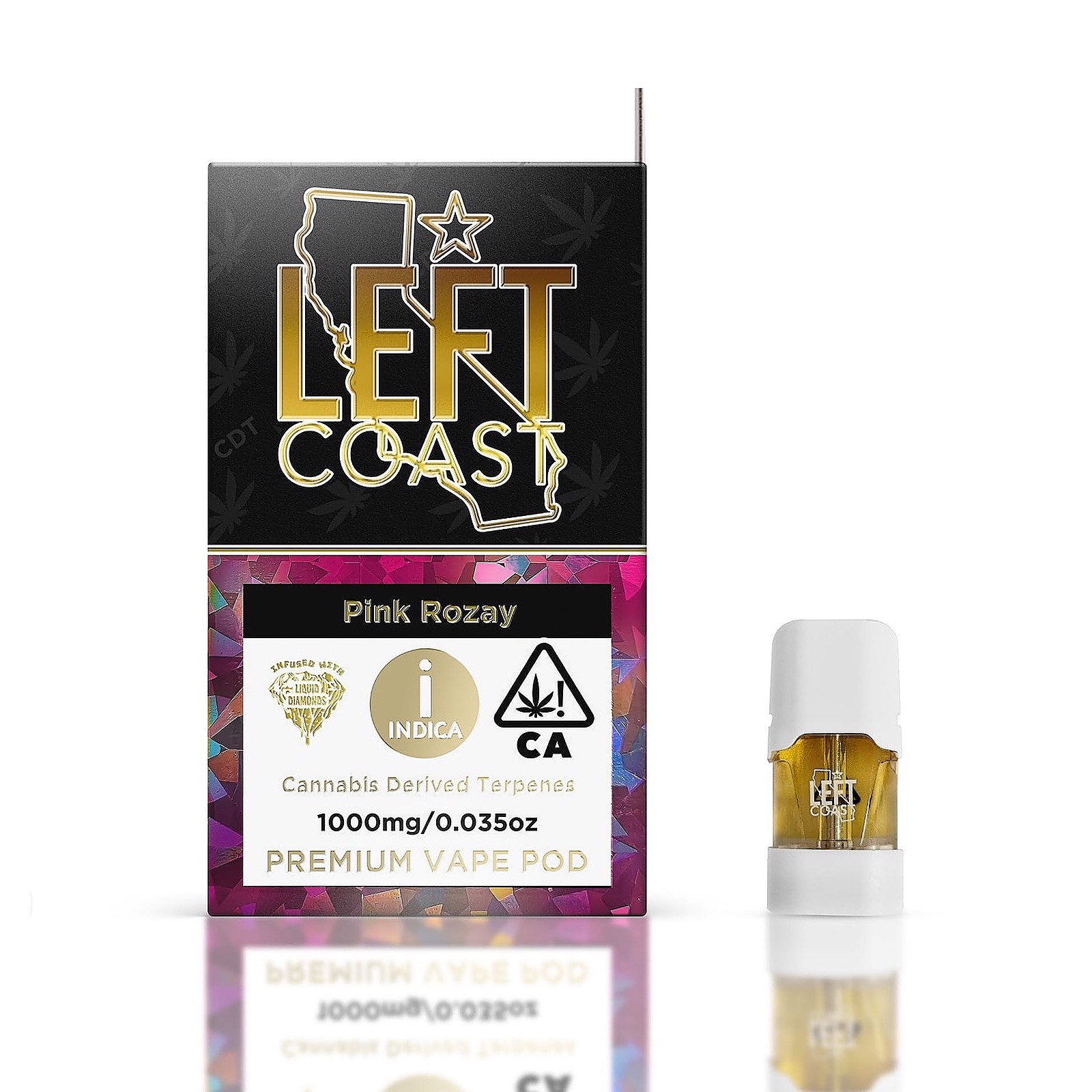 Left Coast Extracts Pink Rozay CDT Premium 1G Pod Leafly