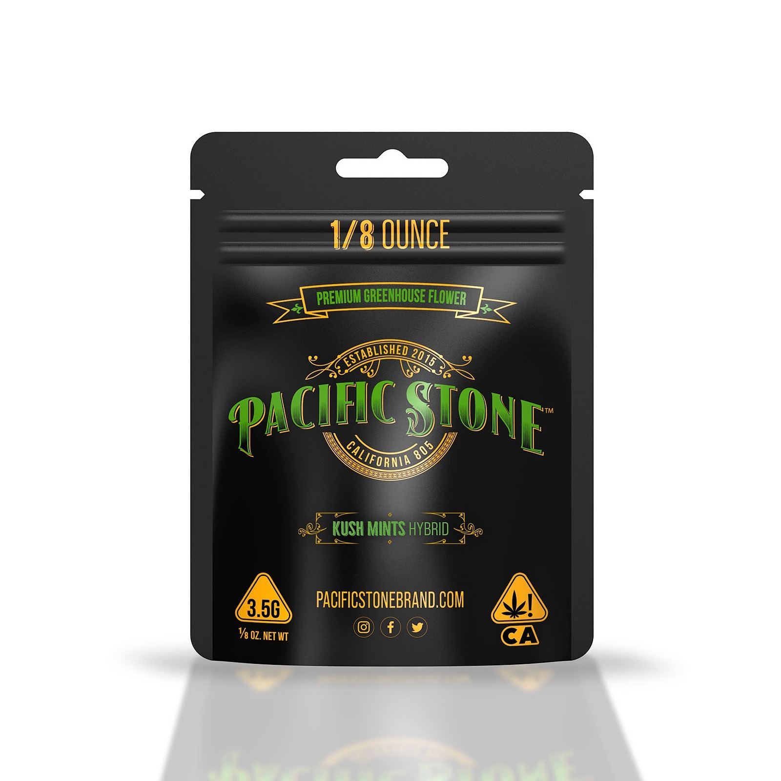 Pacific Stone Pacific Stone Kush Mints Hybrid Flower (3.5g) Leafly