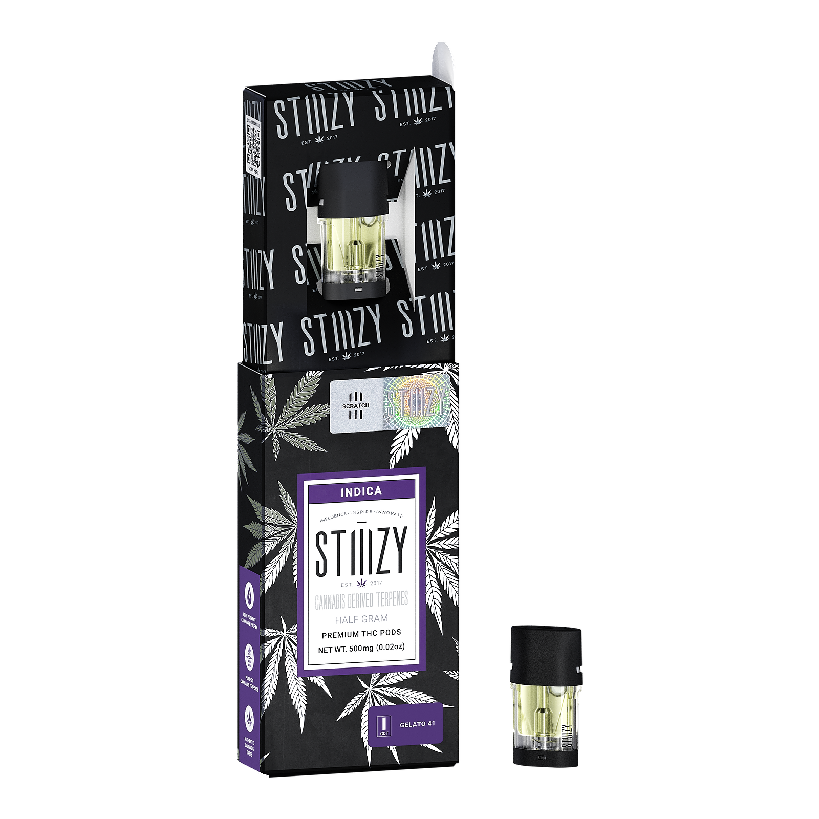 STIIIZY: GELATO 41 - CANNABIS DERIVED TERPENES POD .5G | Leafly