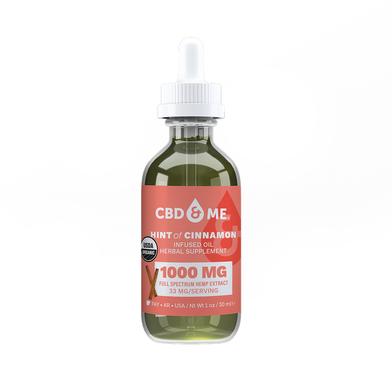 CBD & ME® CBD & ME® Organic Infused Oil Herbal Supplement Cinnamon