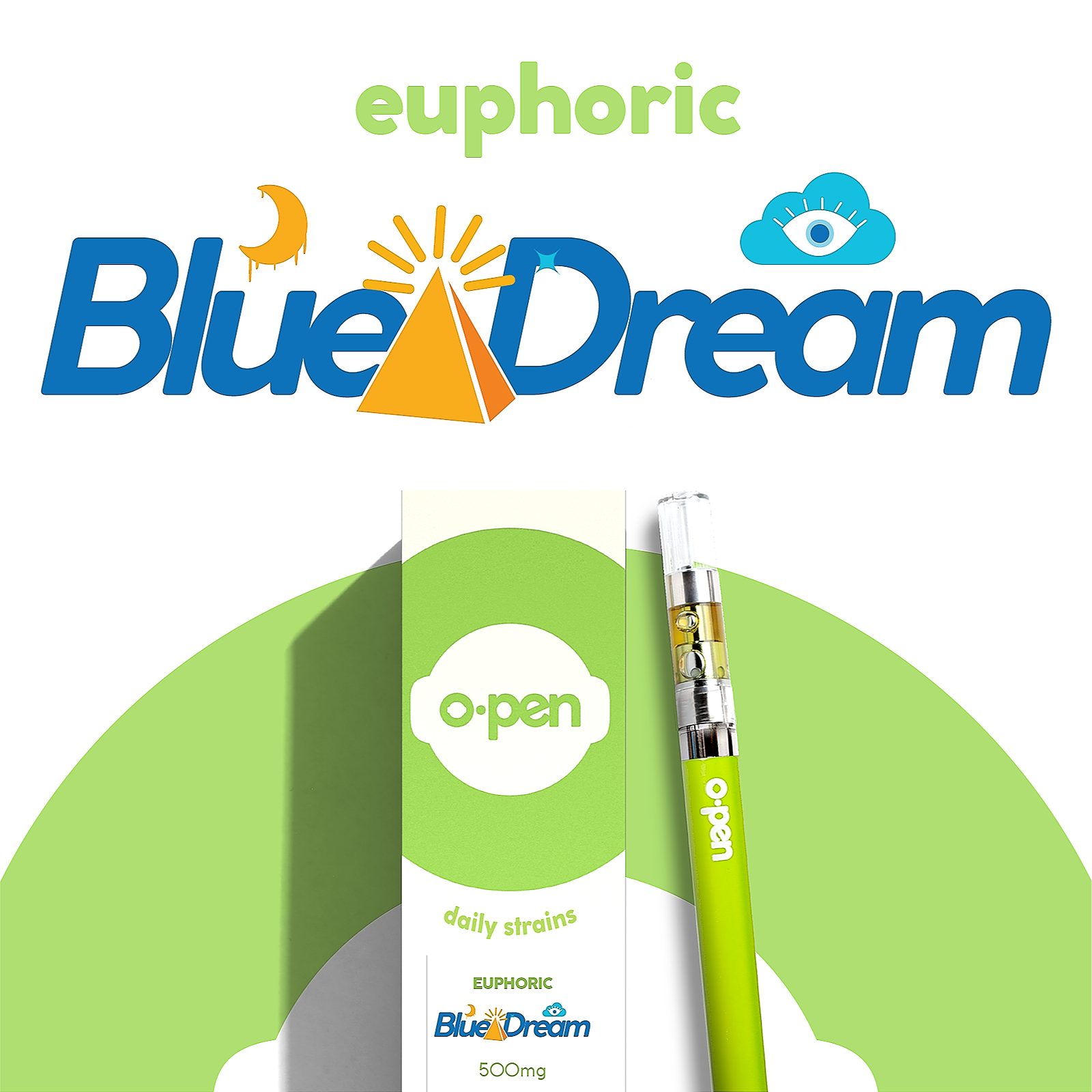 O.pen O.pen Daily Strains Blue Dream (Euphoric) 500mg Leafly