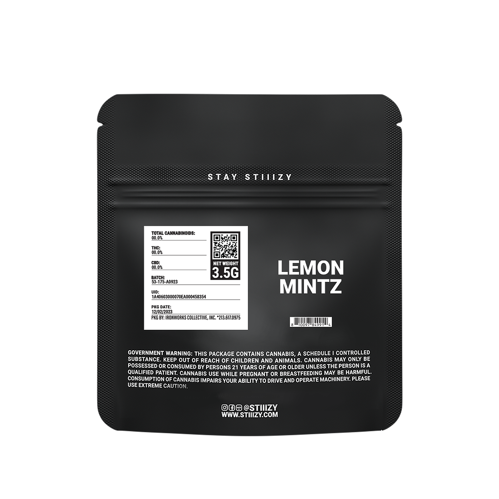 Minteez Label STIIIZY: LEMON MINTZ BLACK LABEL 3.5G | Leafly