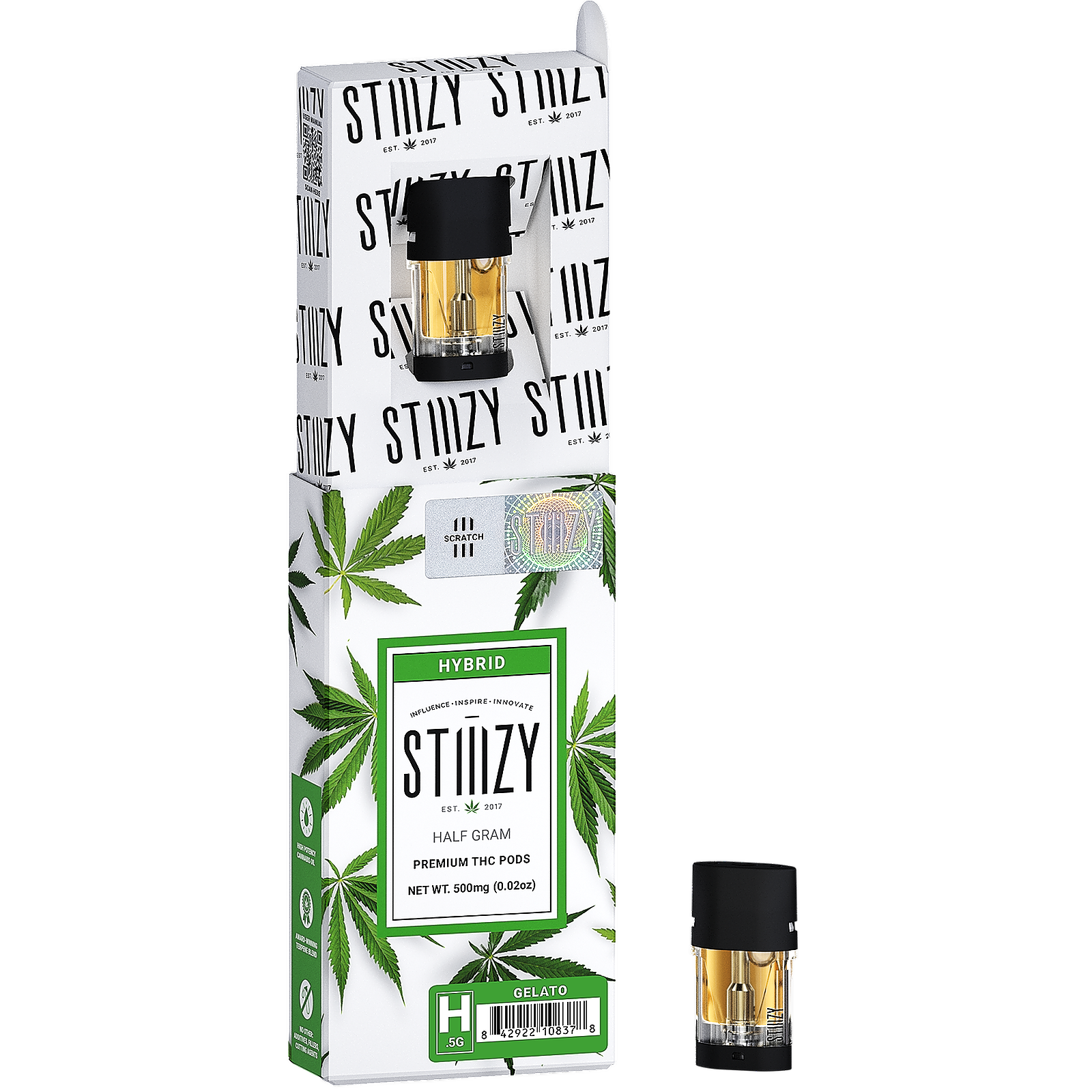 STIIIZY GELATO PREMIUM THC POD .5G Leafly