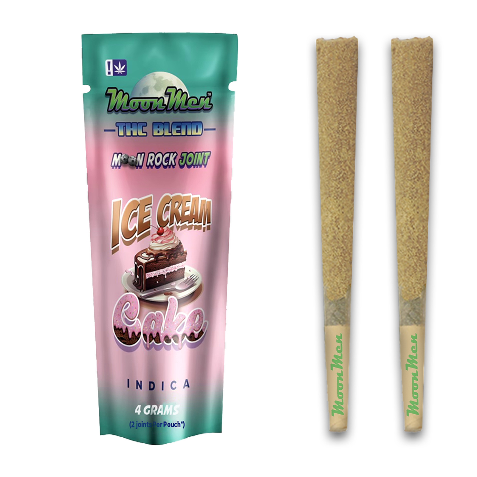 Moon Men THC Blend Moon Rock Double Joint (2 X 2g) Ice Cream Cake