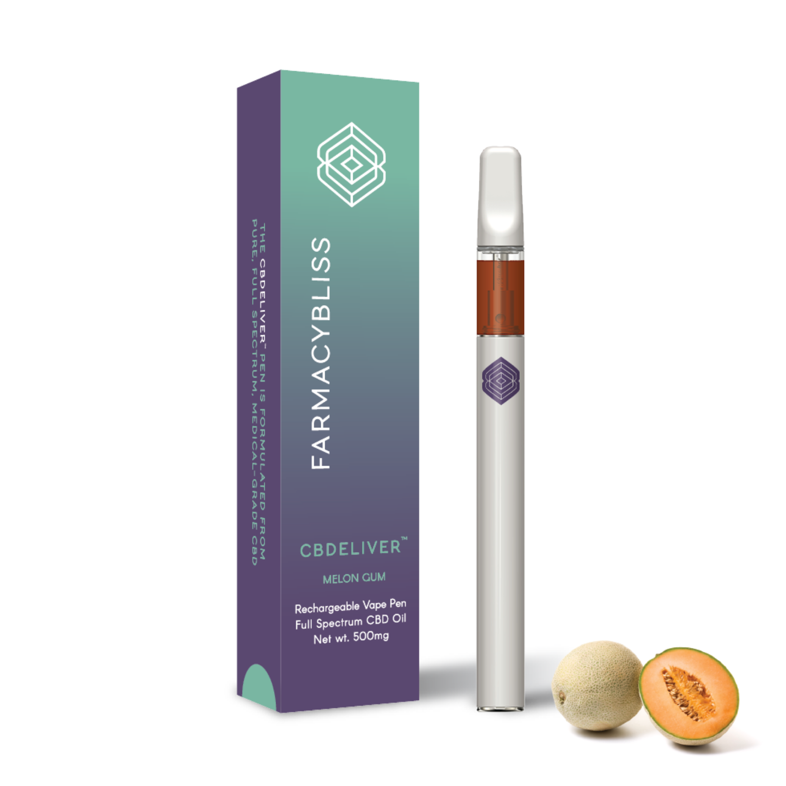 Farmacy Bliss CBDELIVER™ Vape Pen 350mg CBD Melon Gum Flavor Leafly