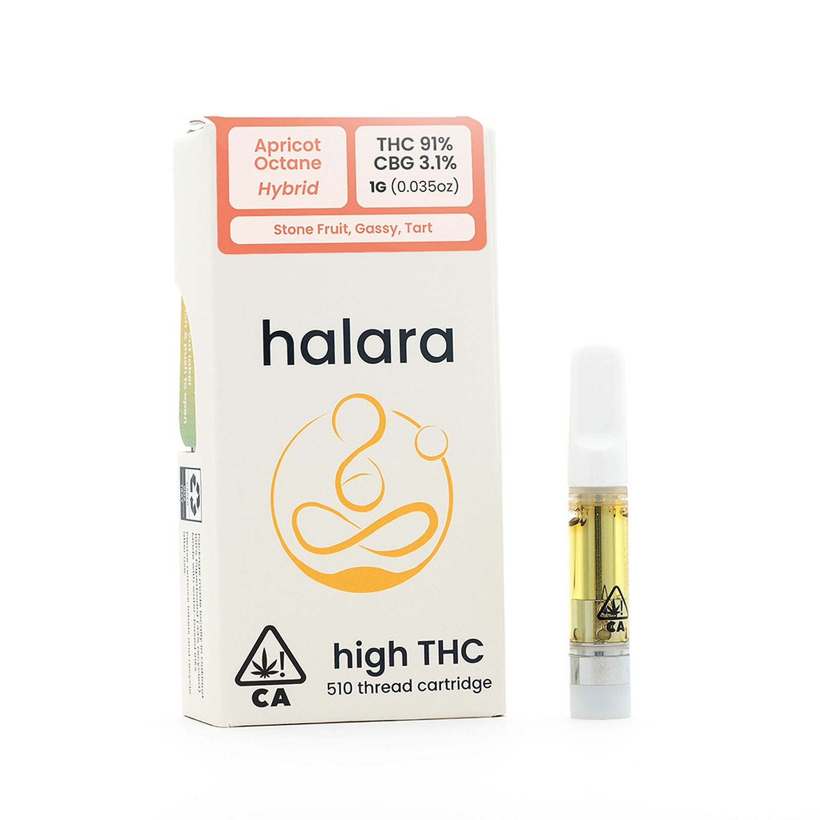 Halara High THC Apricot Octane 1G Cartridge Leafly