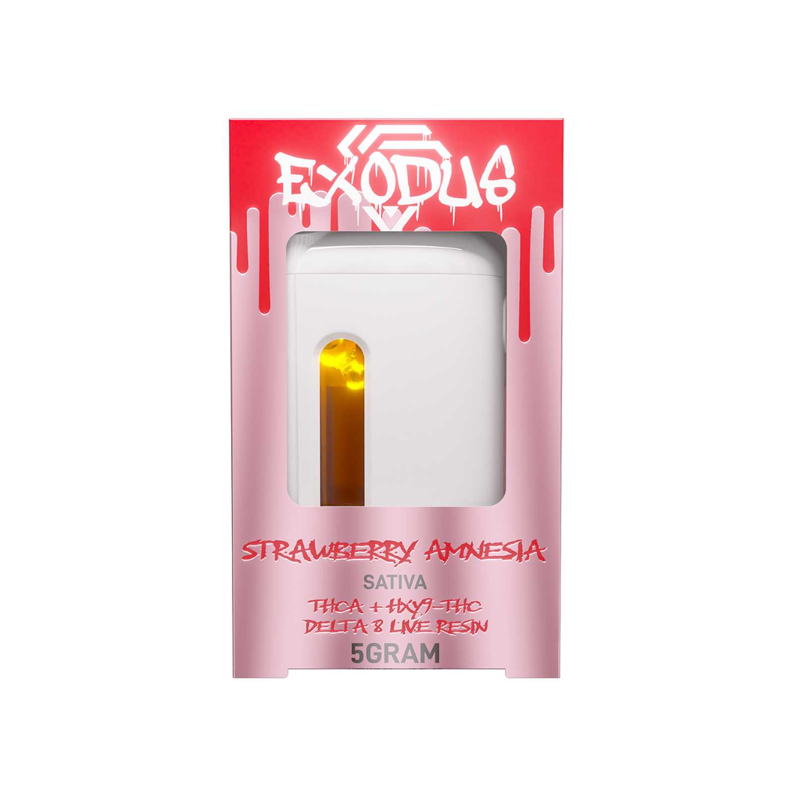 Exodus Exoclub Strawberry Amnesia 5G Disposable THCA HXY9 THC D8 exodus-exoclub-strawberry-amnesia-5g-disposable-thca-hxy9-thc-d8