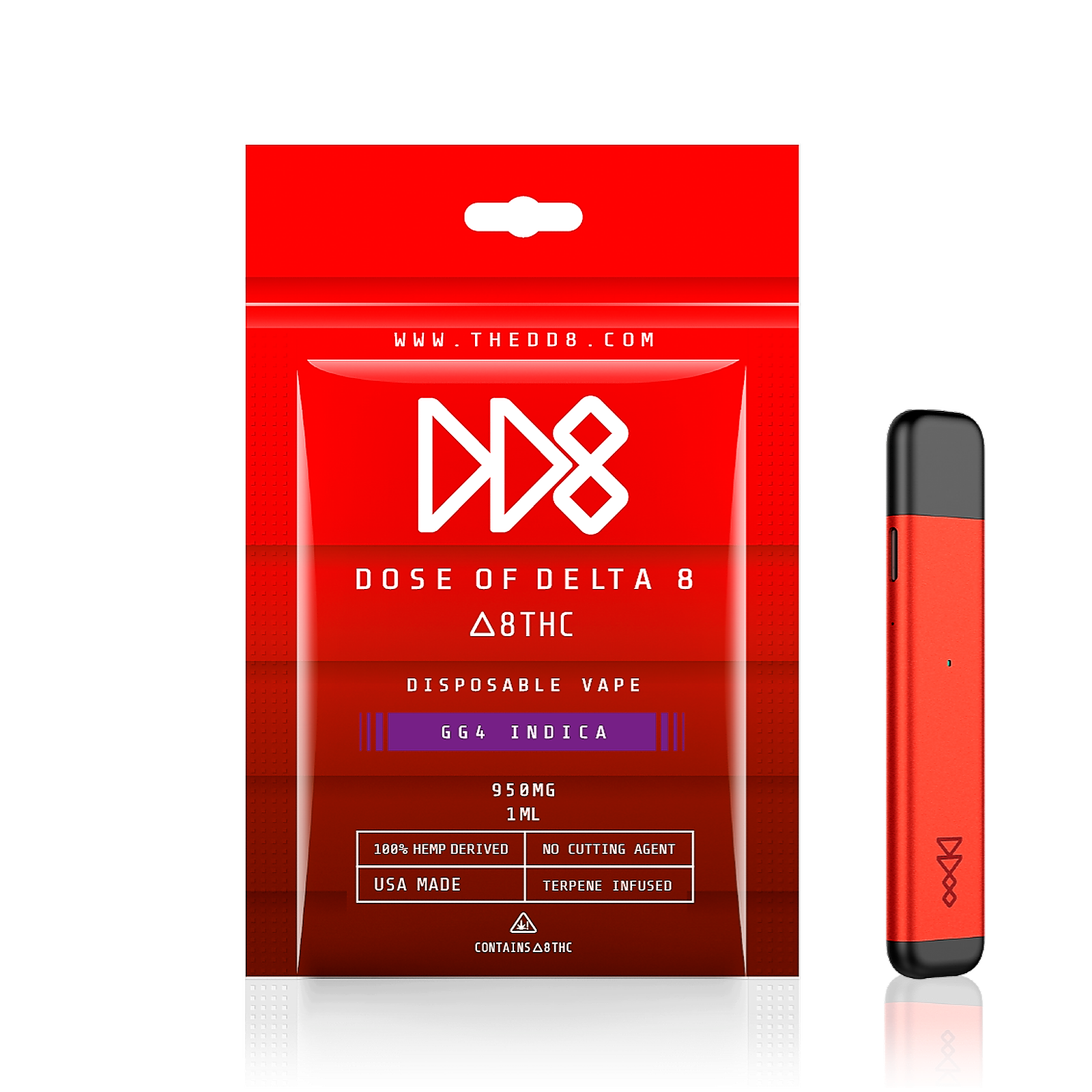 Delta 8 Disposable Vape Pen - GG4 Indica - 1ml | Leafly