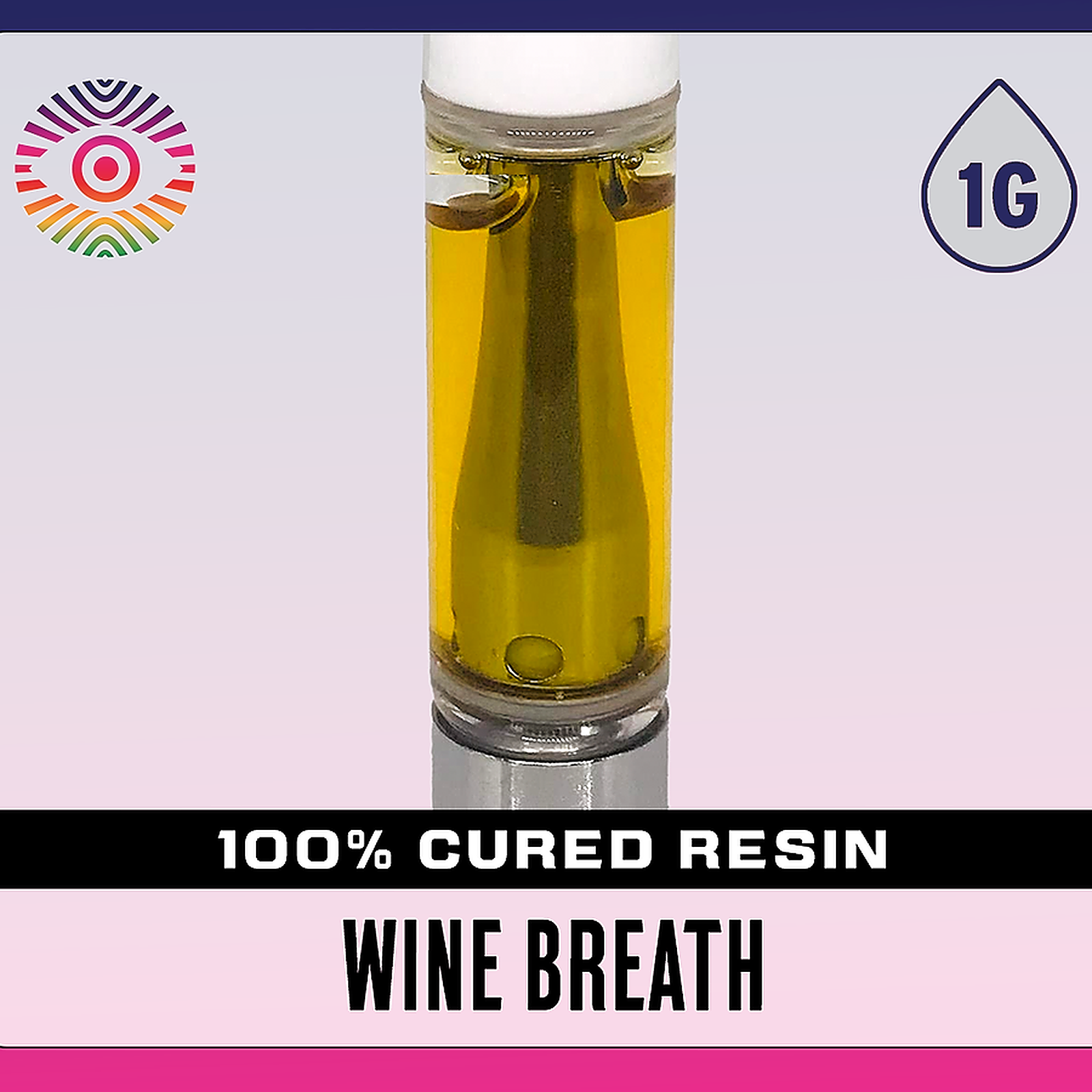 White Label Extracts Wine Breath 100 Cured Resin Cartridge 1 Gram