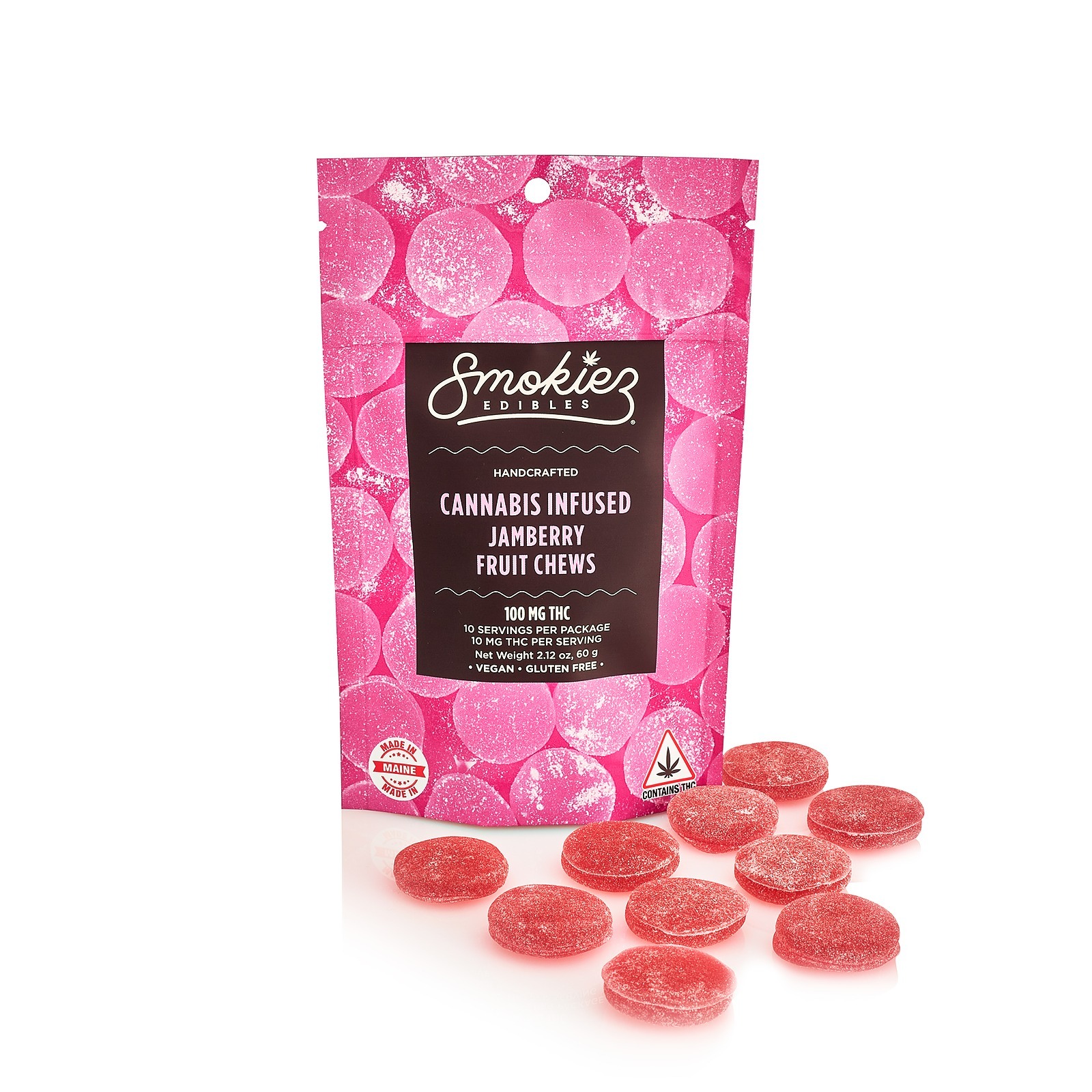 Smokiez Edibles Jamberry Fruit Chews 100mg THC Maine Leafly
