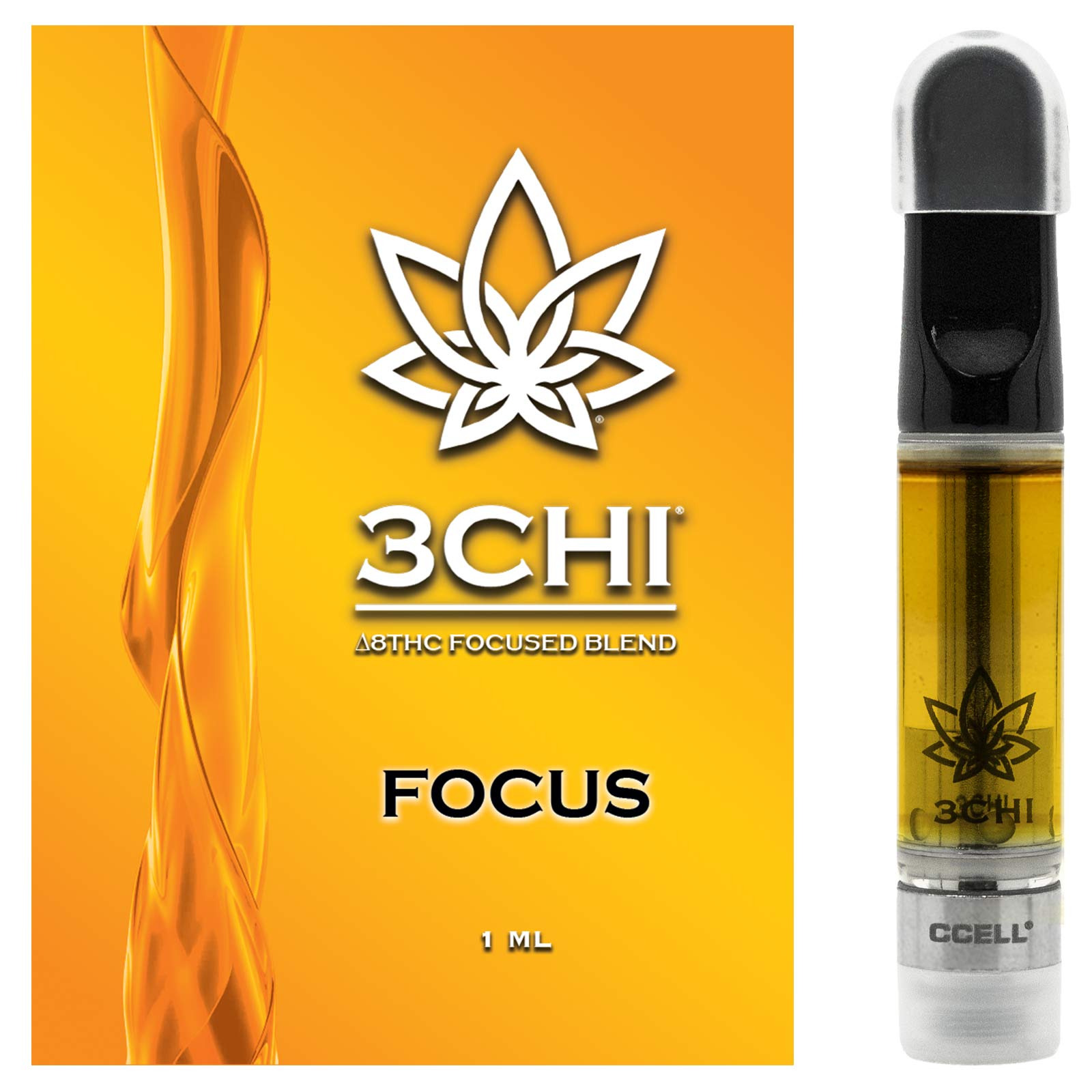 3CHI: Delta 8 Focused Blends Vape Cartridge - Focus | Leafly