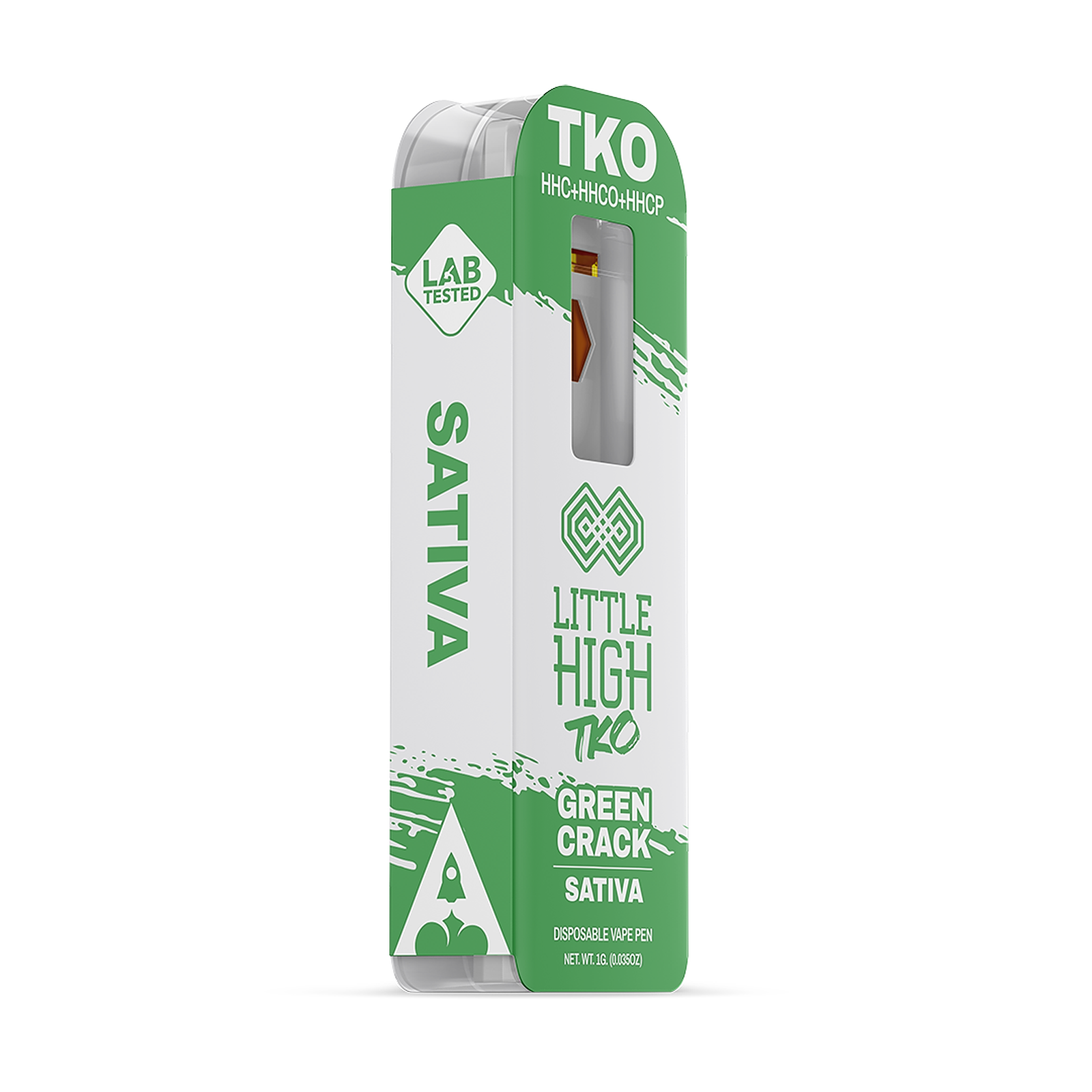 tko vape disposable Little High: Little High - TKO (HHC, HHC-O, and HHC-P) - Green Crack - 1  Gram Disposable Pen main image 0