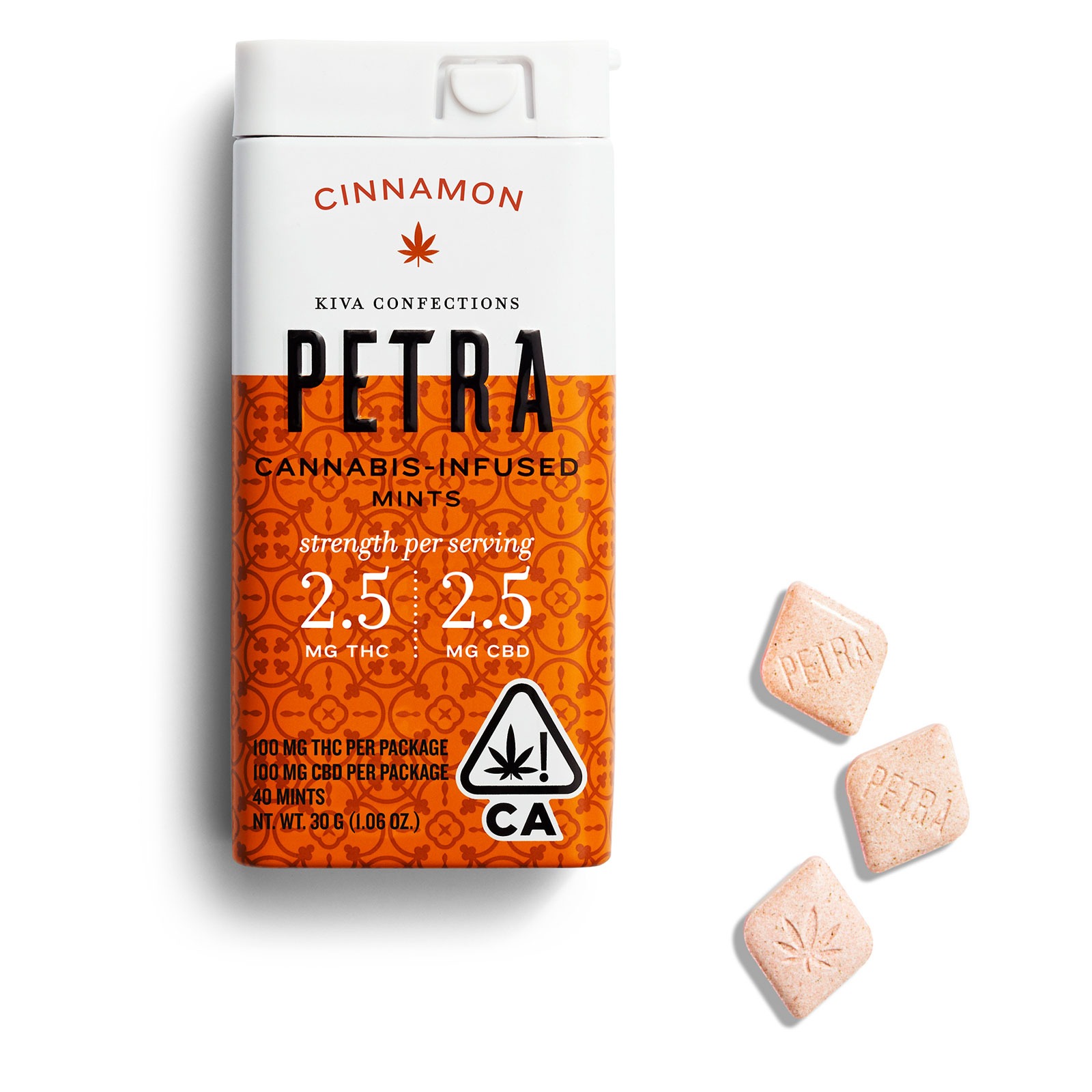 Petra 2.5mg 2.5mg CBD Petra 'Cinnamon' Mints 100mg THC 100mg CBD