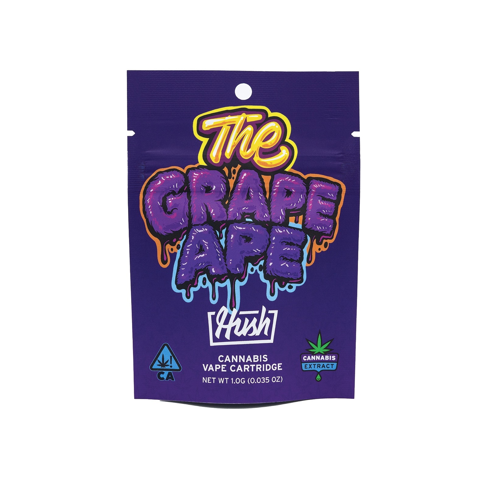 HUSH The Grape Ape Flavored Distillate Cartridge 1g Leafly