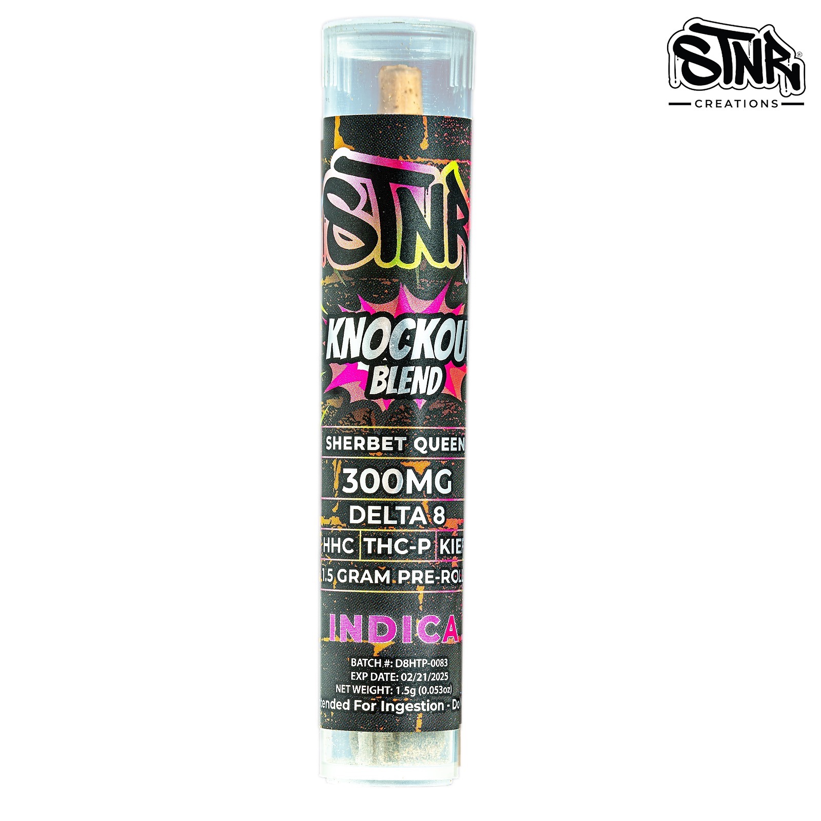 STNR Creations 300MG Sherbert Queen Knockout Blend Preroll Leafly