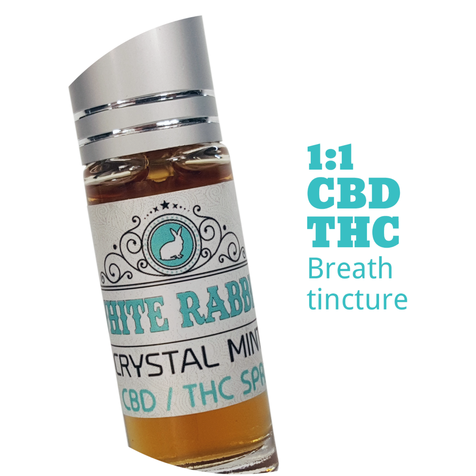 White Rabbit: 1:1 CBD:THC Crystal Mint Breath Tincture | Leafly