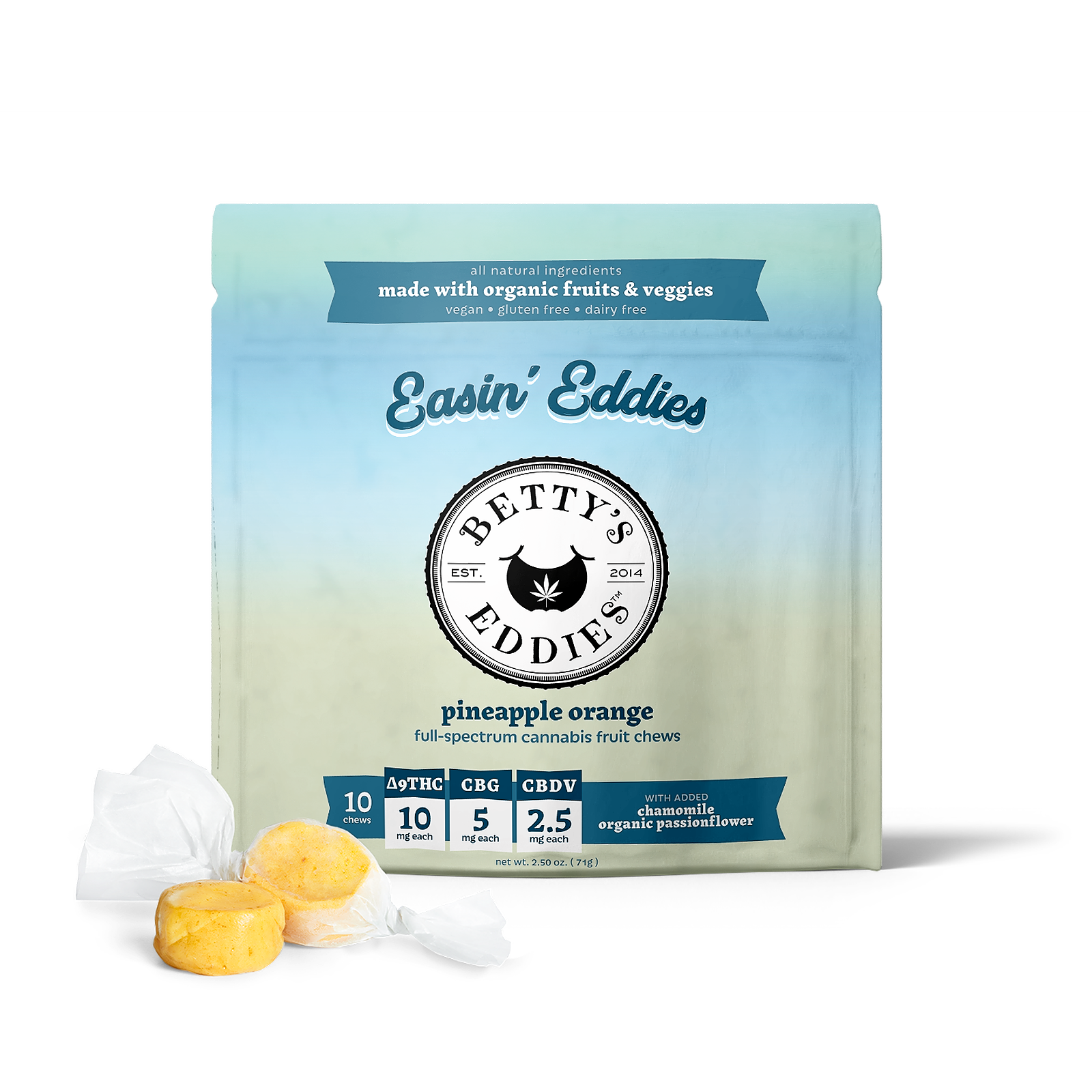 Betty's Eddies: Easin' Eddies - Pineapple Orange [10pk] (100mg THC/50mg ...