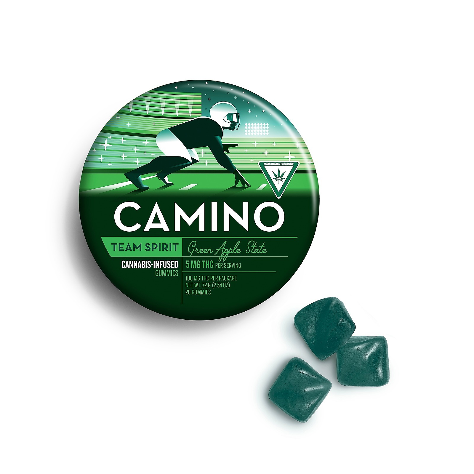 Camino 5mg Camino Green Apple State 'Team Spirit' Gummies Leafly