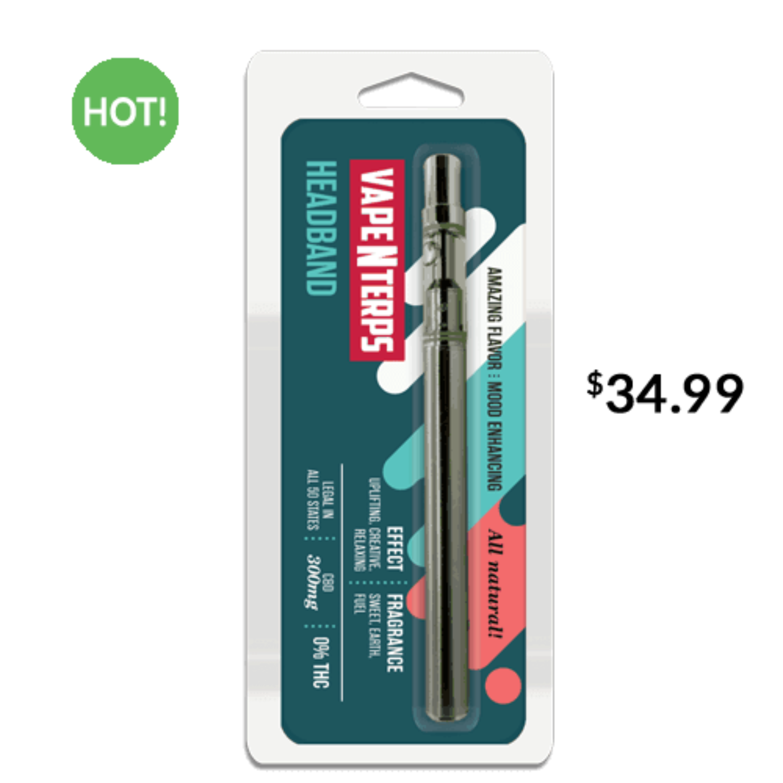 VapeNterps 300mg CBD Headband Vape Pen Leafly