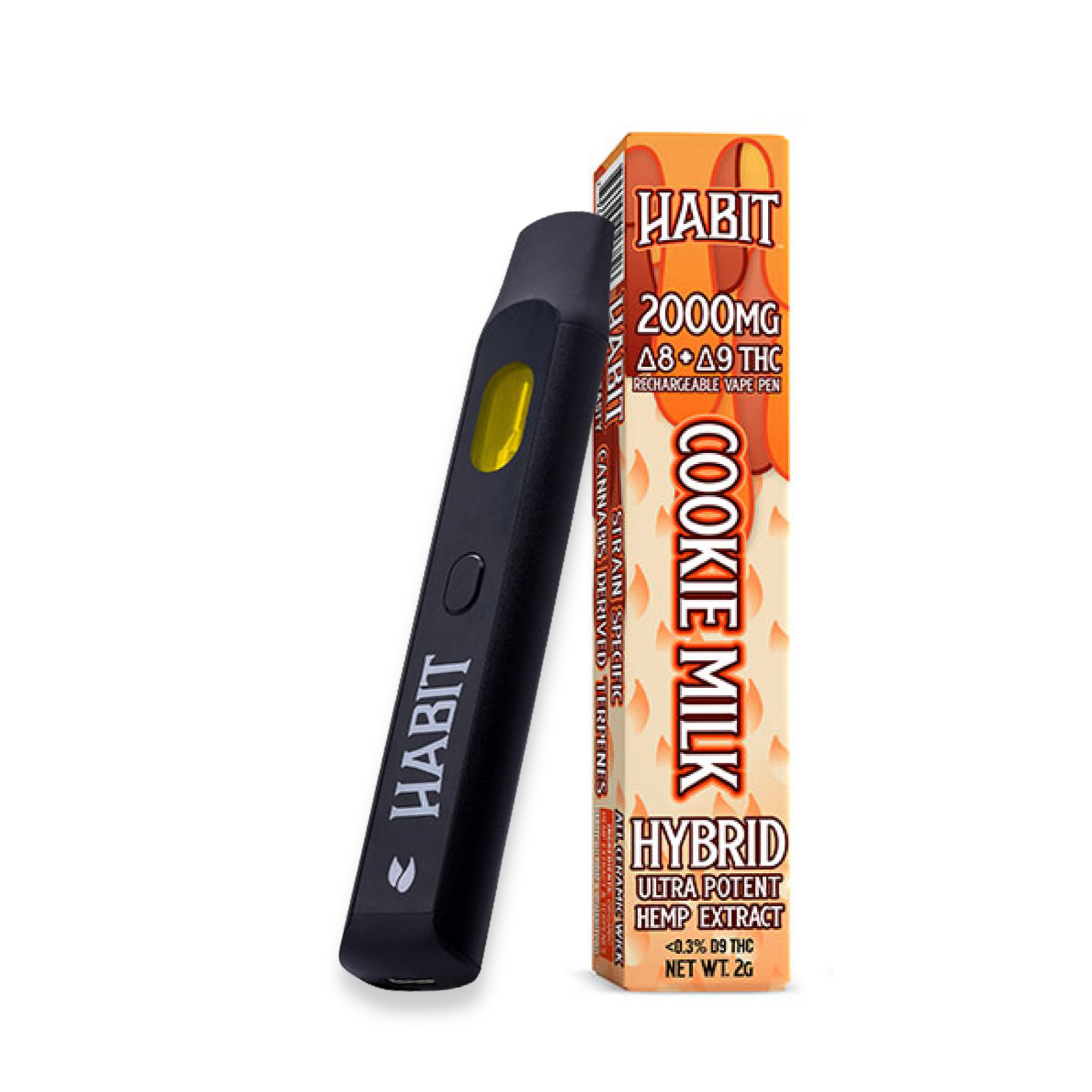 Luxe THC 25 OFF with code LEAFLY Cookie Milk 2ml D8 + D9 THC Vape
