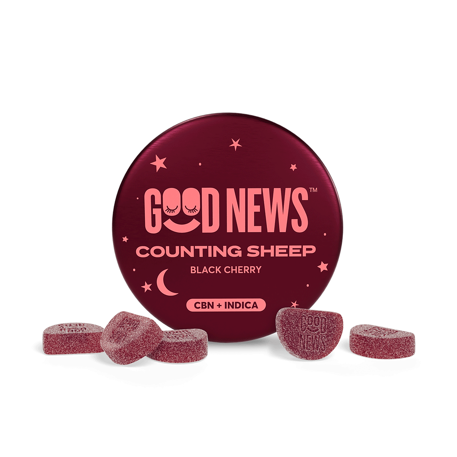 Good News: Counting Sheep Black Cherry Gummies with CBN Leafly