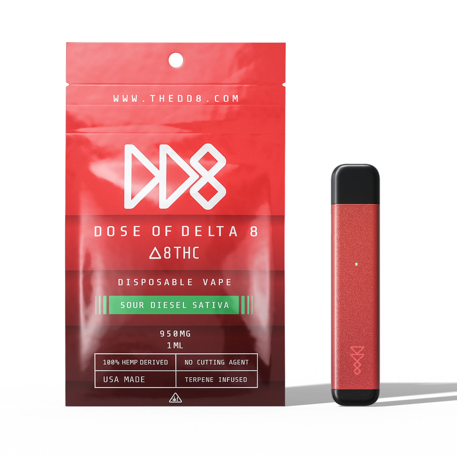 DD8 | Dose of Chill: DD8 Delta 8 Disposable Vape Pen - Sour Diesel Sativa - 1ml | Leafly DD8 | Dose of Chill: DD8 Delta 8 Disposable Vape Pen - Sour Diesel Sativa - 1ml | Leafly