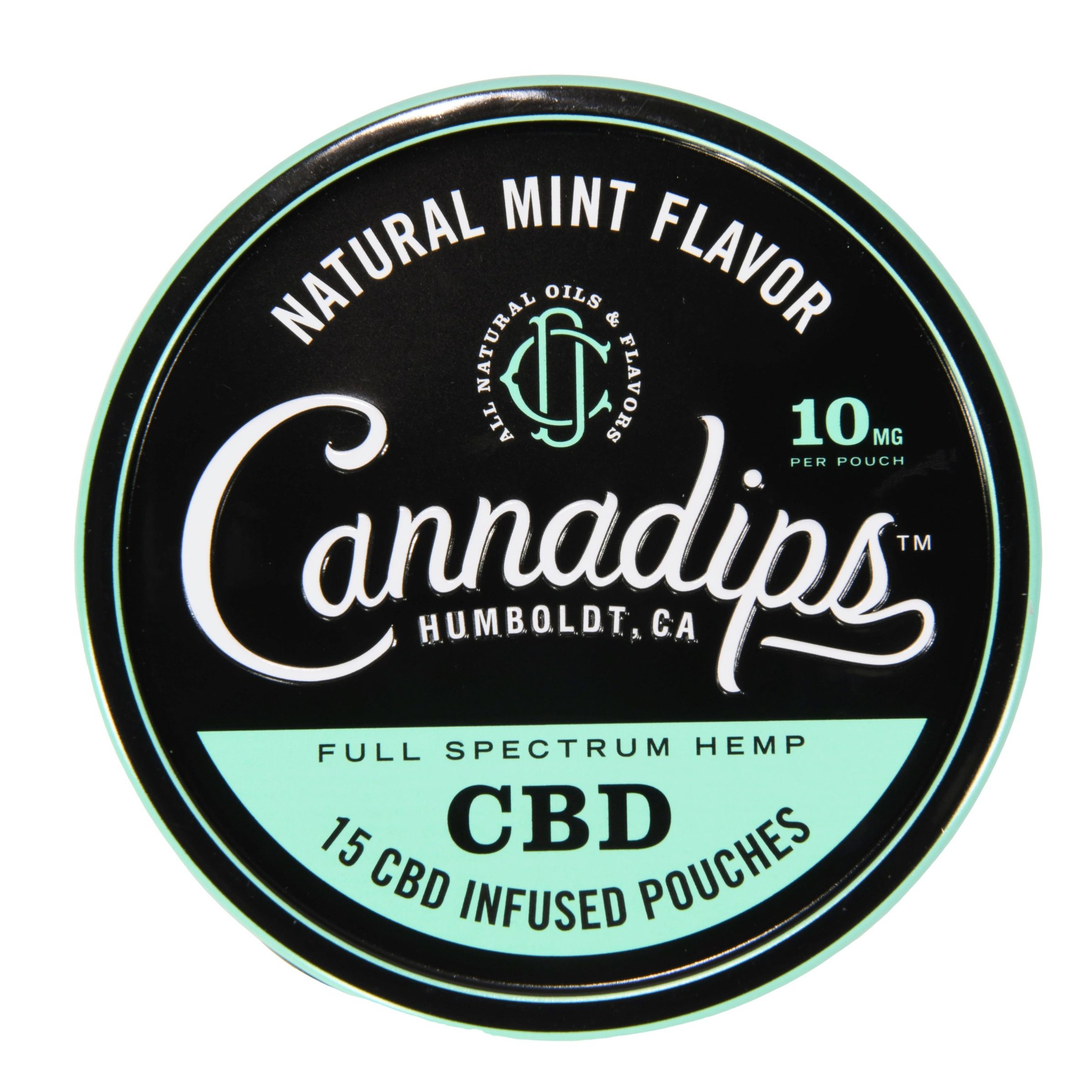 Cannadips CBD Natural Mint Tin 150mg Leafly